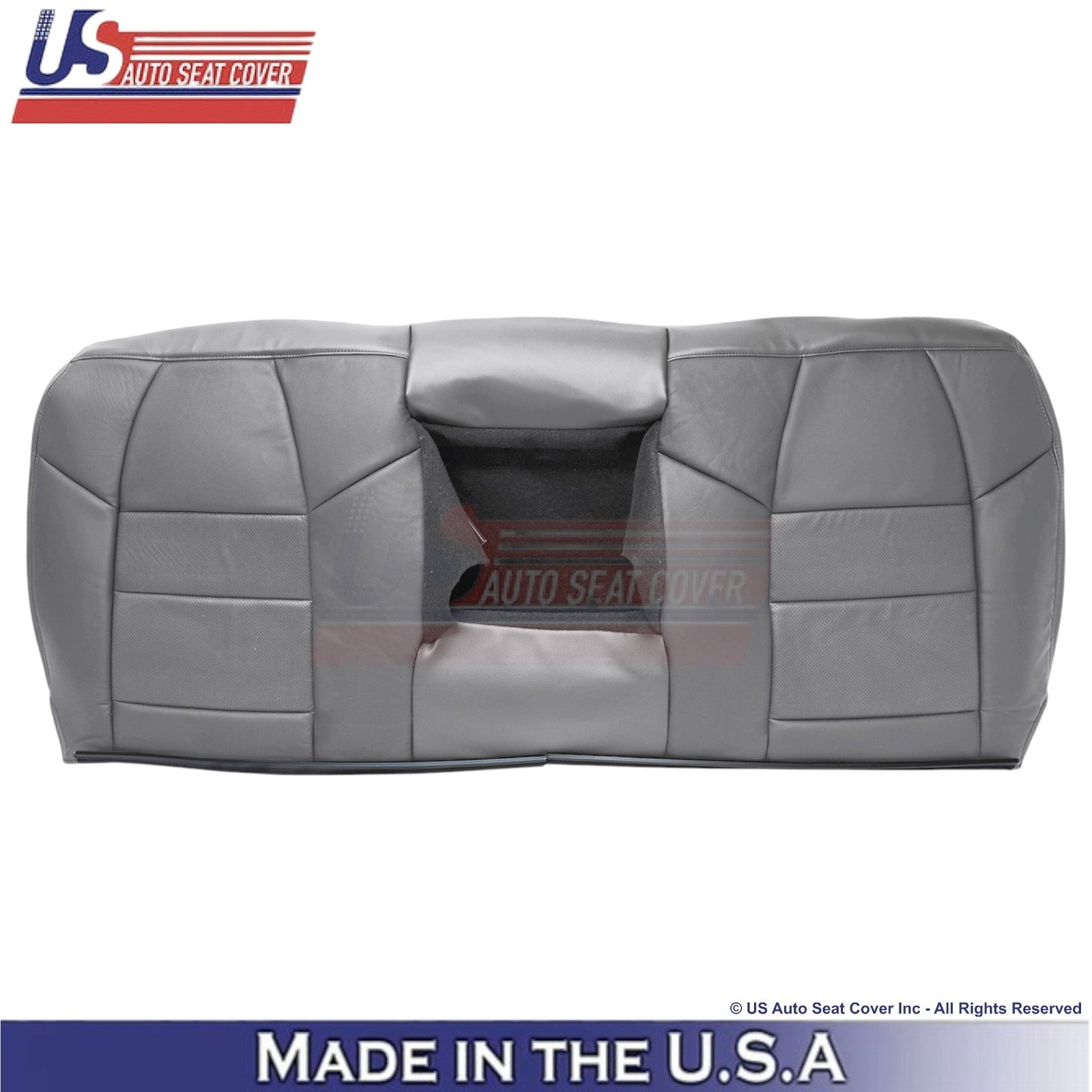 2003-2007 For Ford F250 F350 Lariat Leatherette Perf Rear Bench Seat Covers Gray