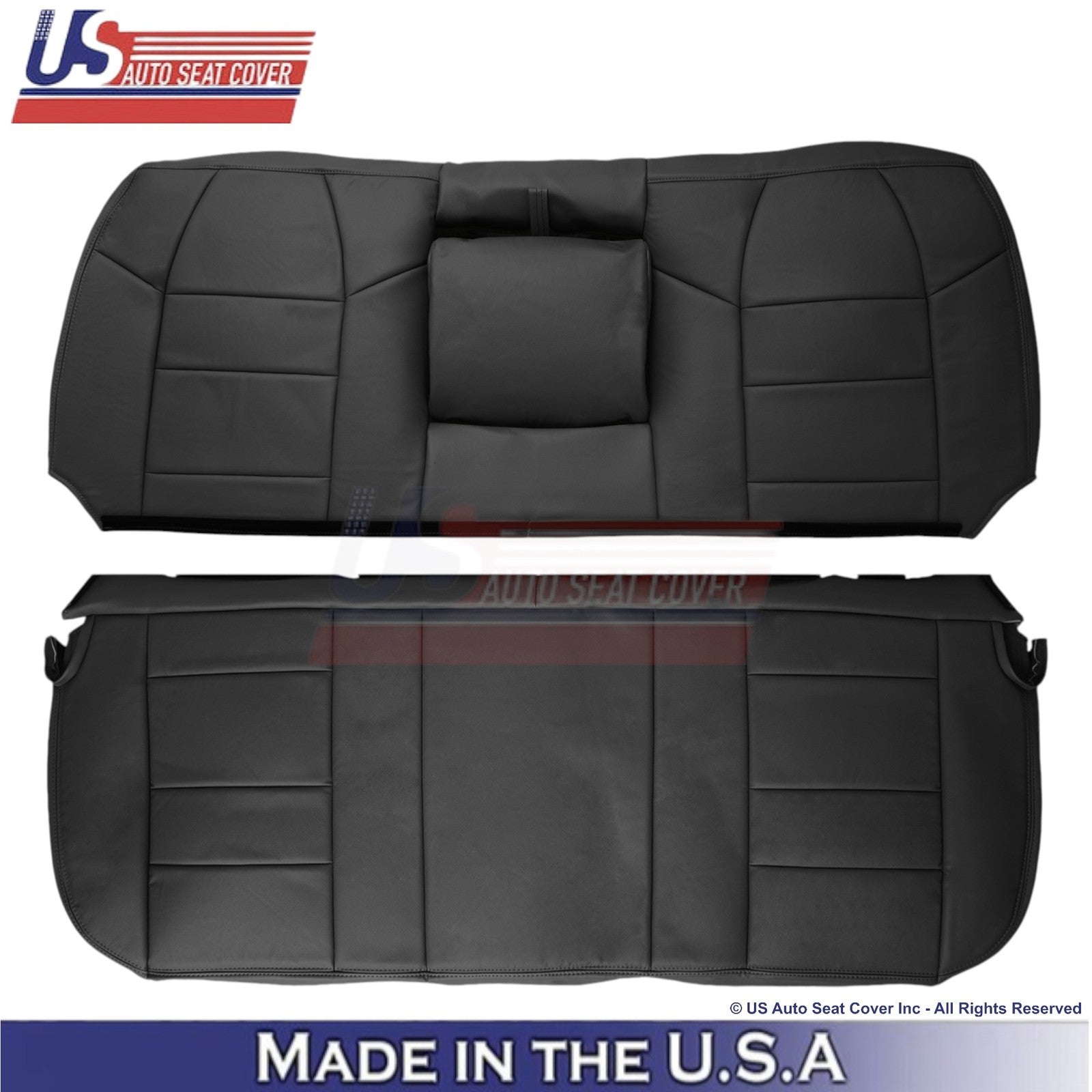 2003-2004 For Ford F250 F350 Lariat Leatherette Rear Bench OEM Seat Covers Black