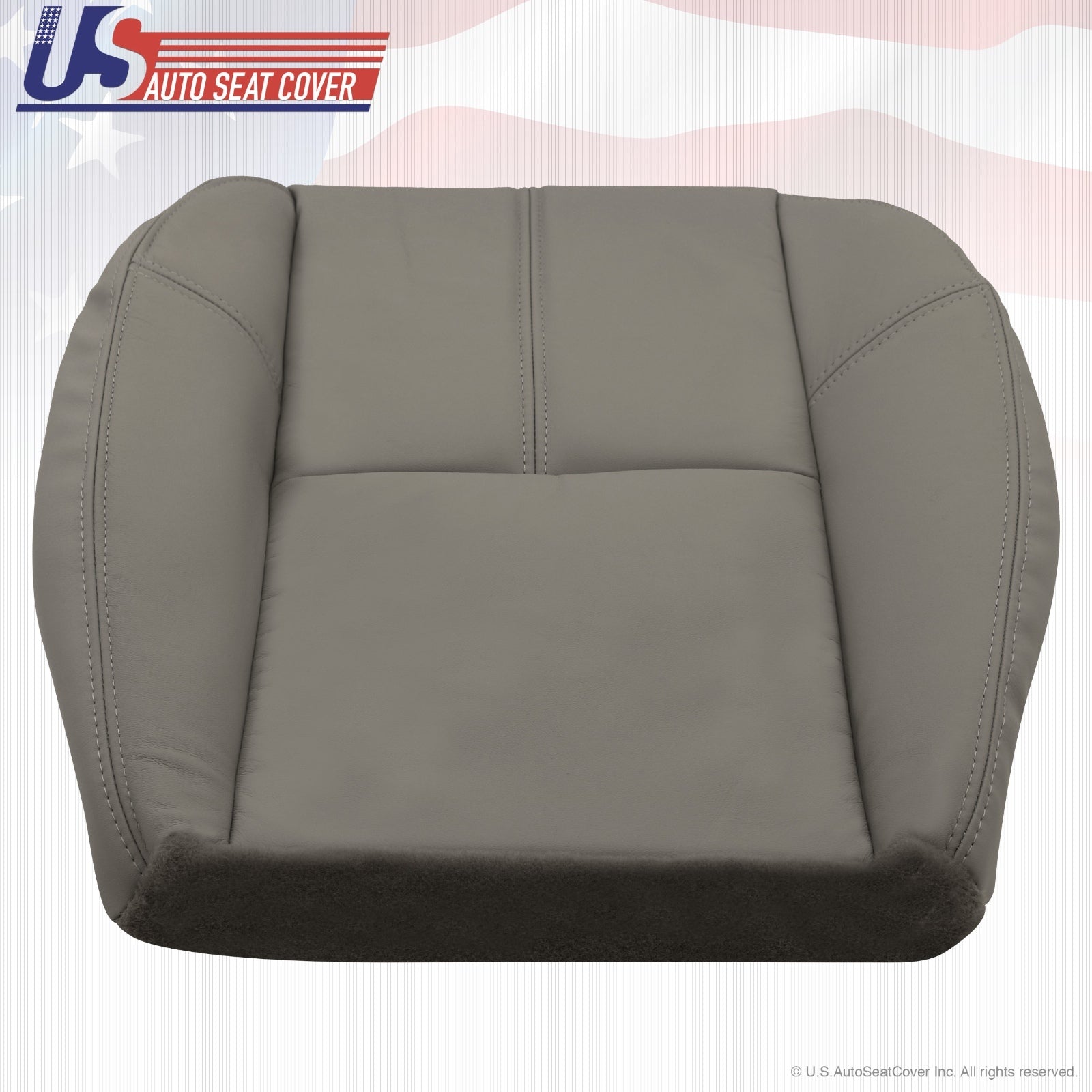2007 to 2014 Fits GMC Sierra Work Truck Driver Bottom Synthetic Seat Cover Gray