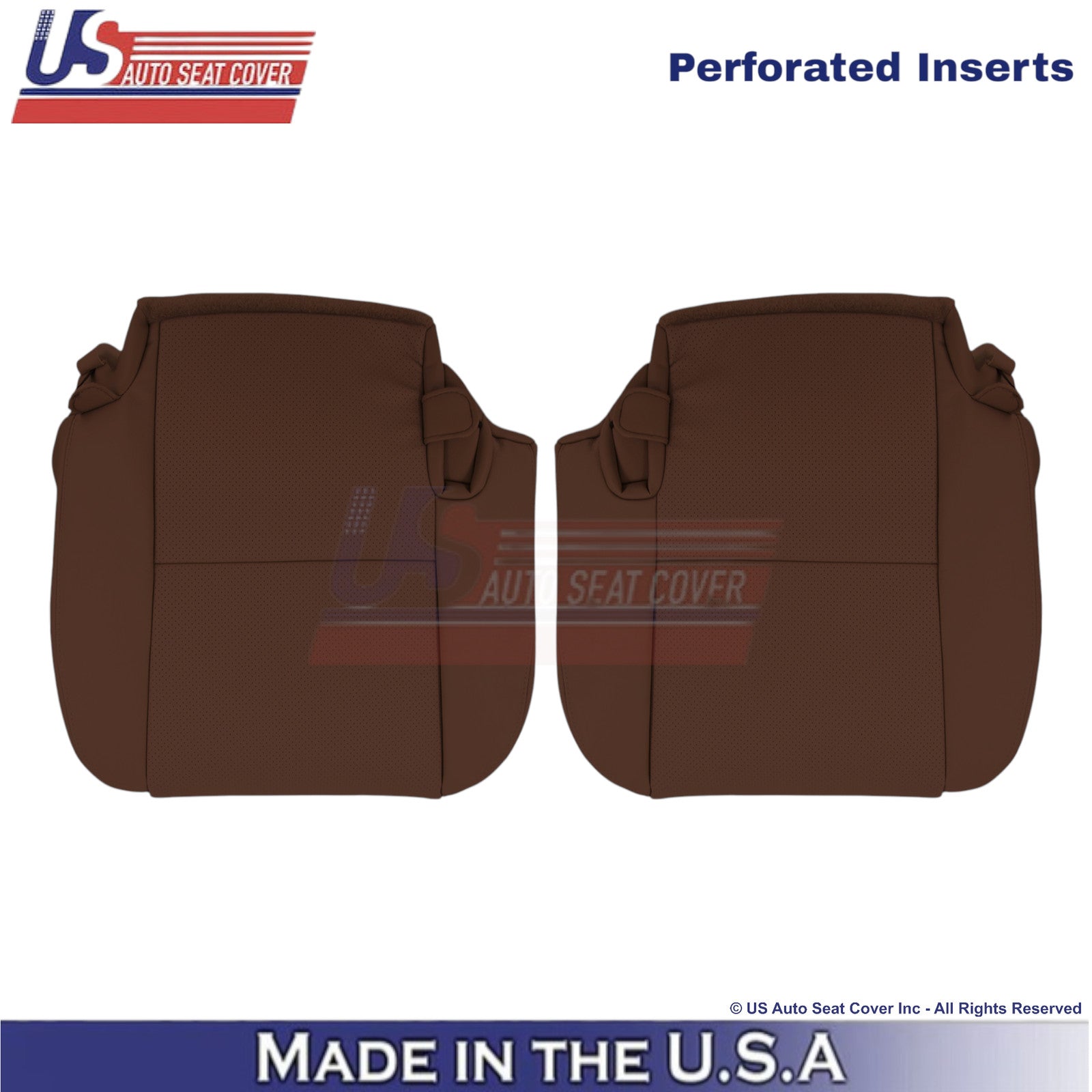 2008-2014 Fits Toyota Sequoia Leather Perf. Rear Bottom Seat Covers Red Rock