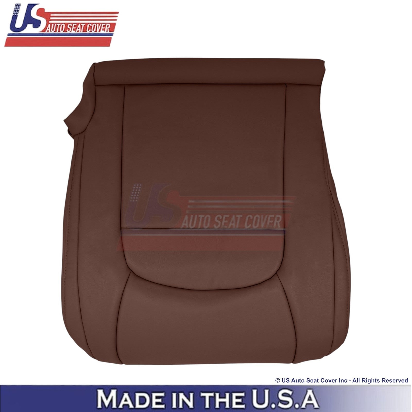 2008-2021 For Toyota Land Cruiser Leatherette Passenger Bottom Seat Cover Brown