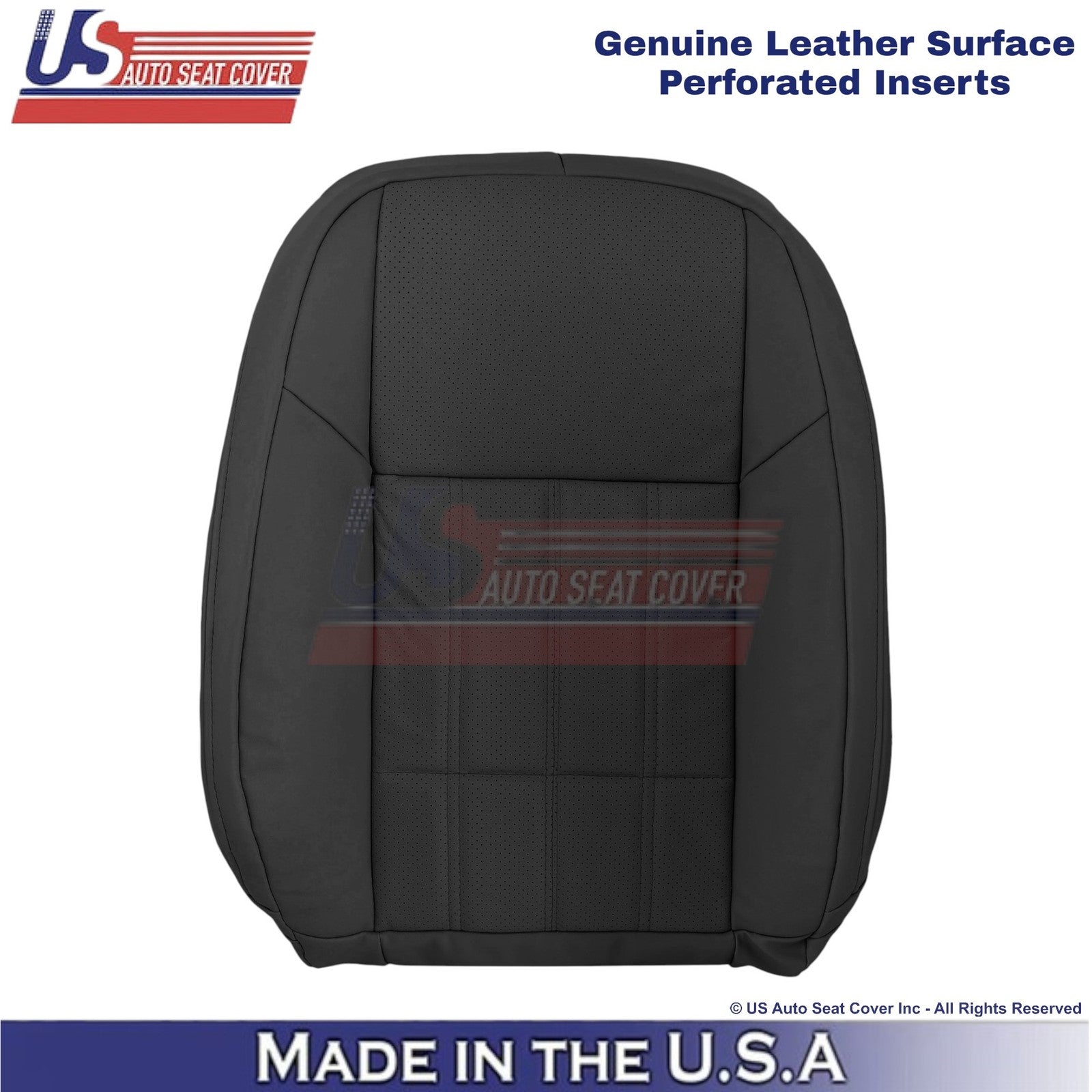 2016-2018 Fits Lexus ES 350 Genuine Leather Driver Top Replacement Cover Black