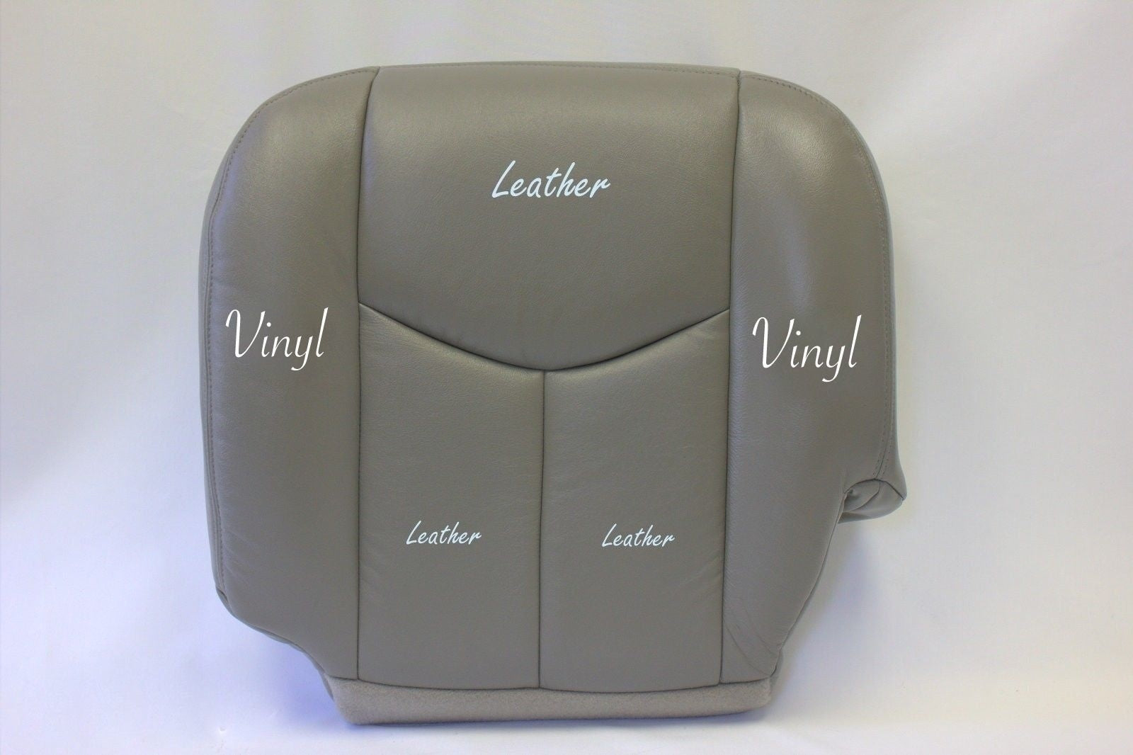 2003 2004 2005 2006 Chevy Silverado Passen Bottom Leather Seat Cover pewter gray