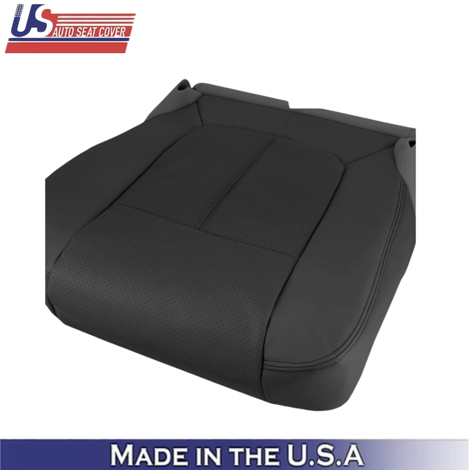 2011-2016 For Ford F250 F350 XL Leatherette Passenger Bottom Seat Cover Black