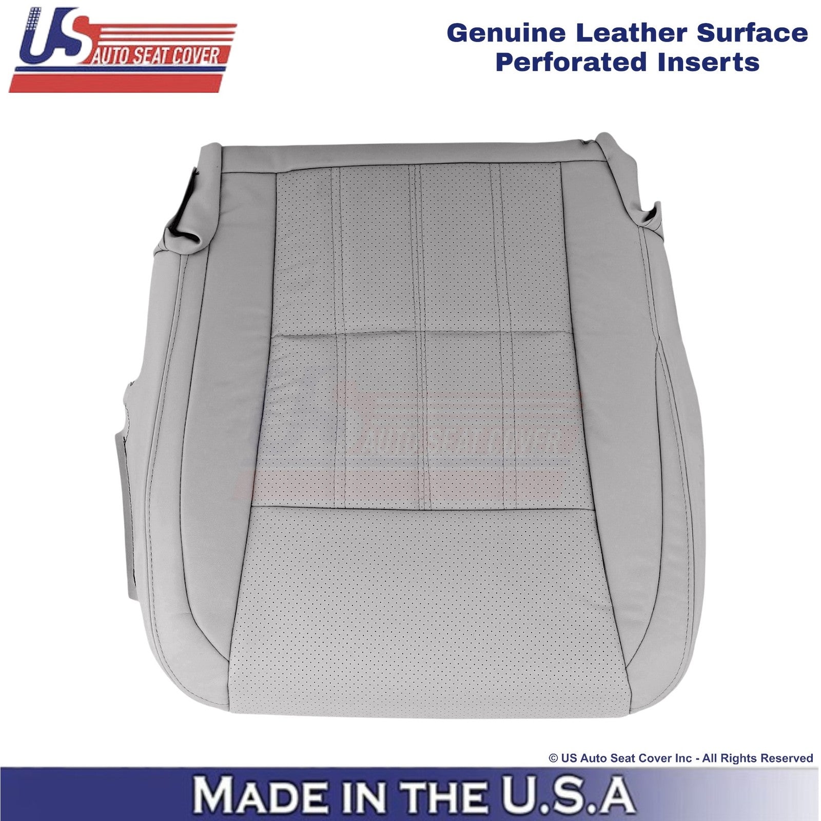 2016-2018 For Lexus ES 350 Genuine Leather Driver Bottom Seat Cover Stratus Gray