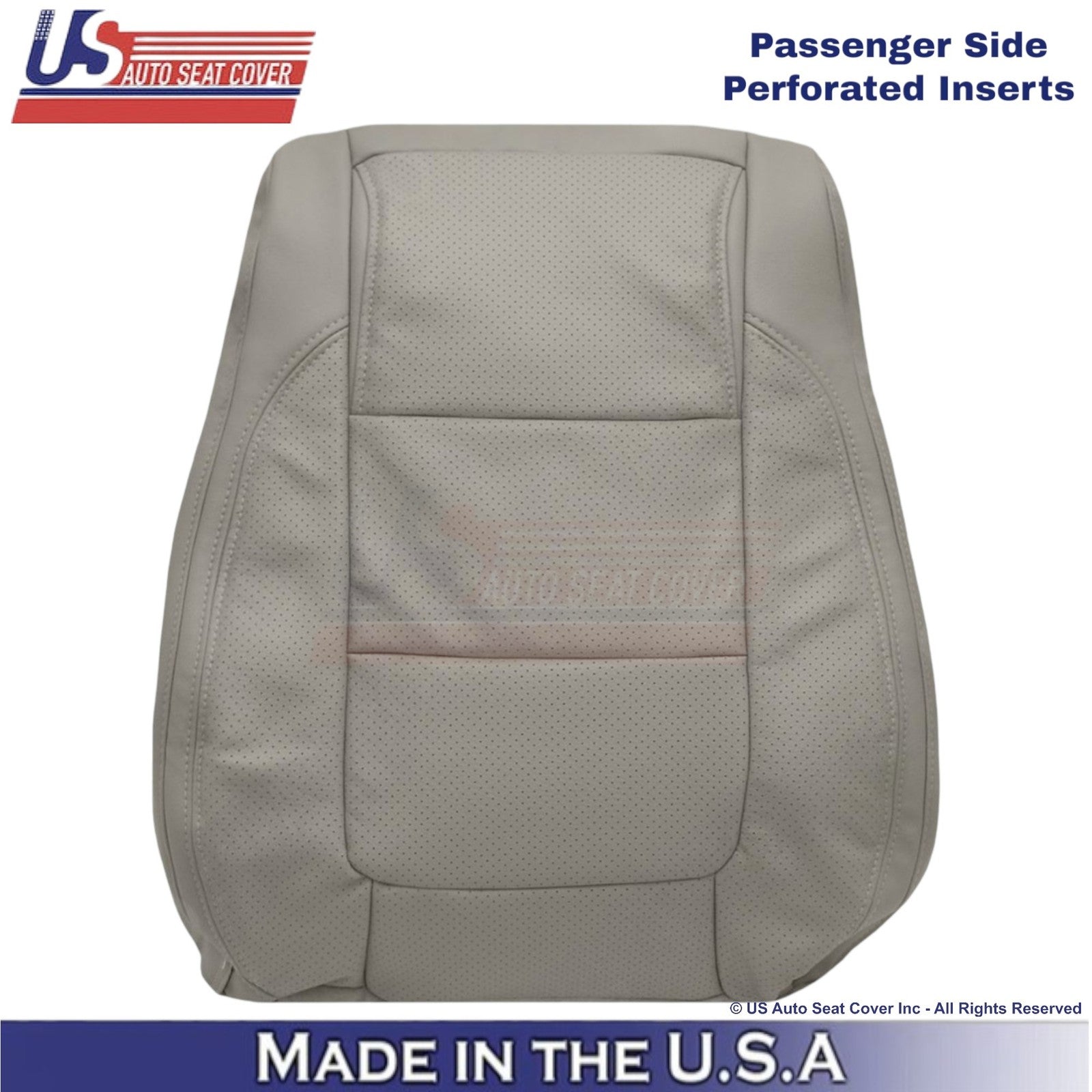 2011-2015 Fits Ford Explorer Limited Leather Perf Front Seat Covers Gray