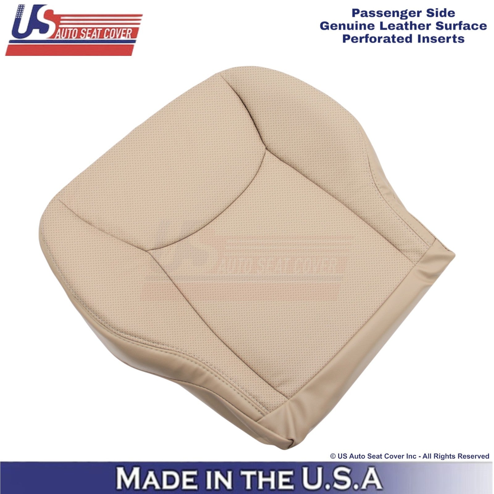 2002-2006 Fits Mercedes-Benz S Genuine Leather Perf. Passenger Bottom Cover Java
