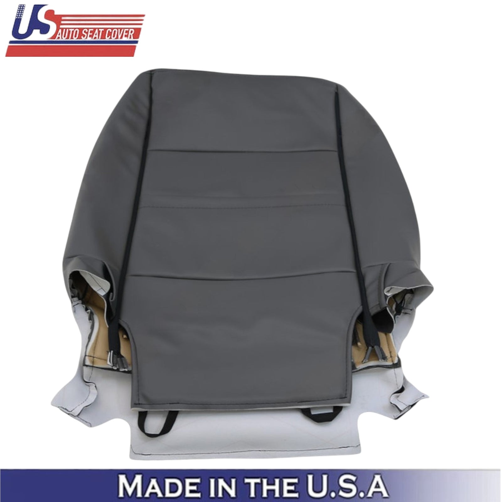 2005-2007 For Toyota Sequoia Leatherette Front Top Seat Covers Dark Charcoal