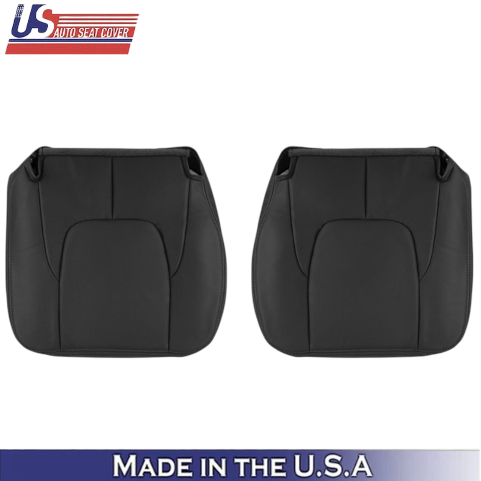 2002-2003 For Dodge Ram 1500 Laramie Leatherette Front Bottom Covers Dark Slate