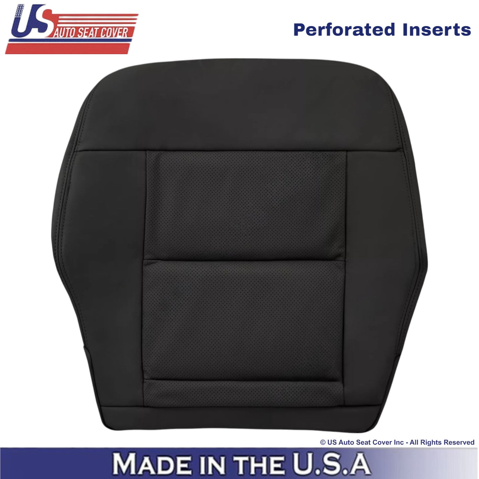 2010-2016 Mercedes-Benz E-Class E350 E550 Leather Driver Bottom Seat Cover Black