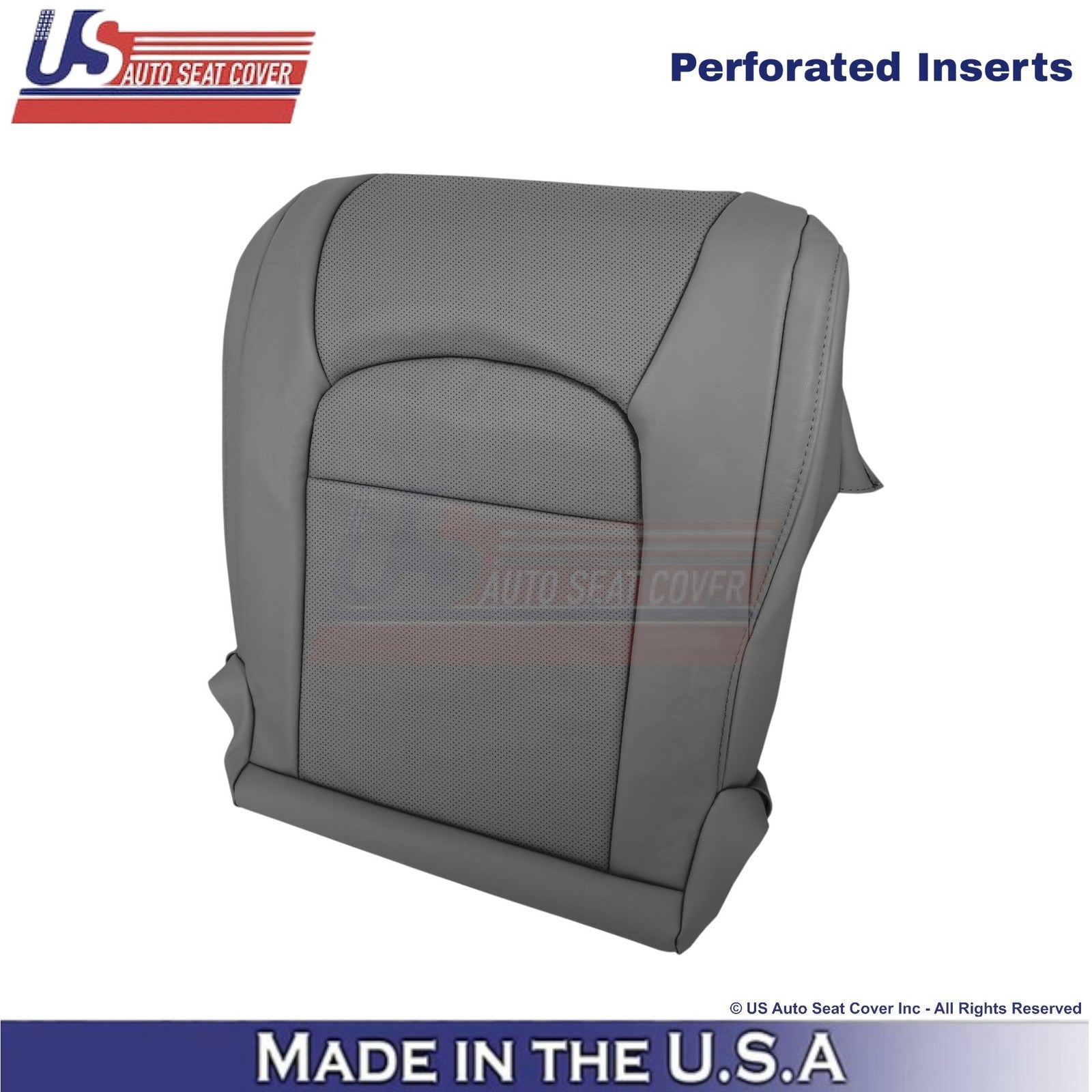 2008-2021 For Toyota Land Cruiser Leatherette Perf. Driver Bottom Cover Dk. Gray