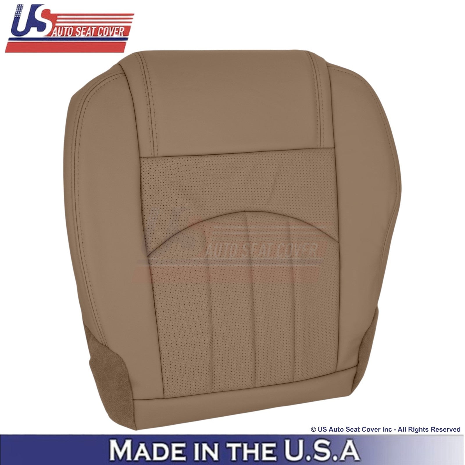 2013-2017 For Buick Enclave Leatherette Front Bottom Seat Covers Choccachino