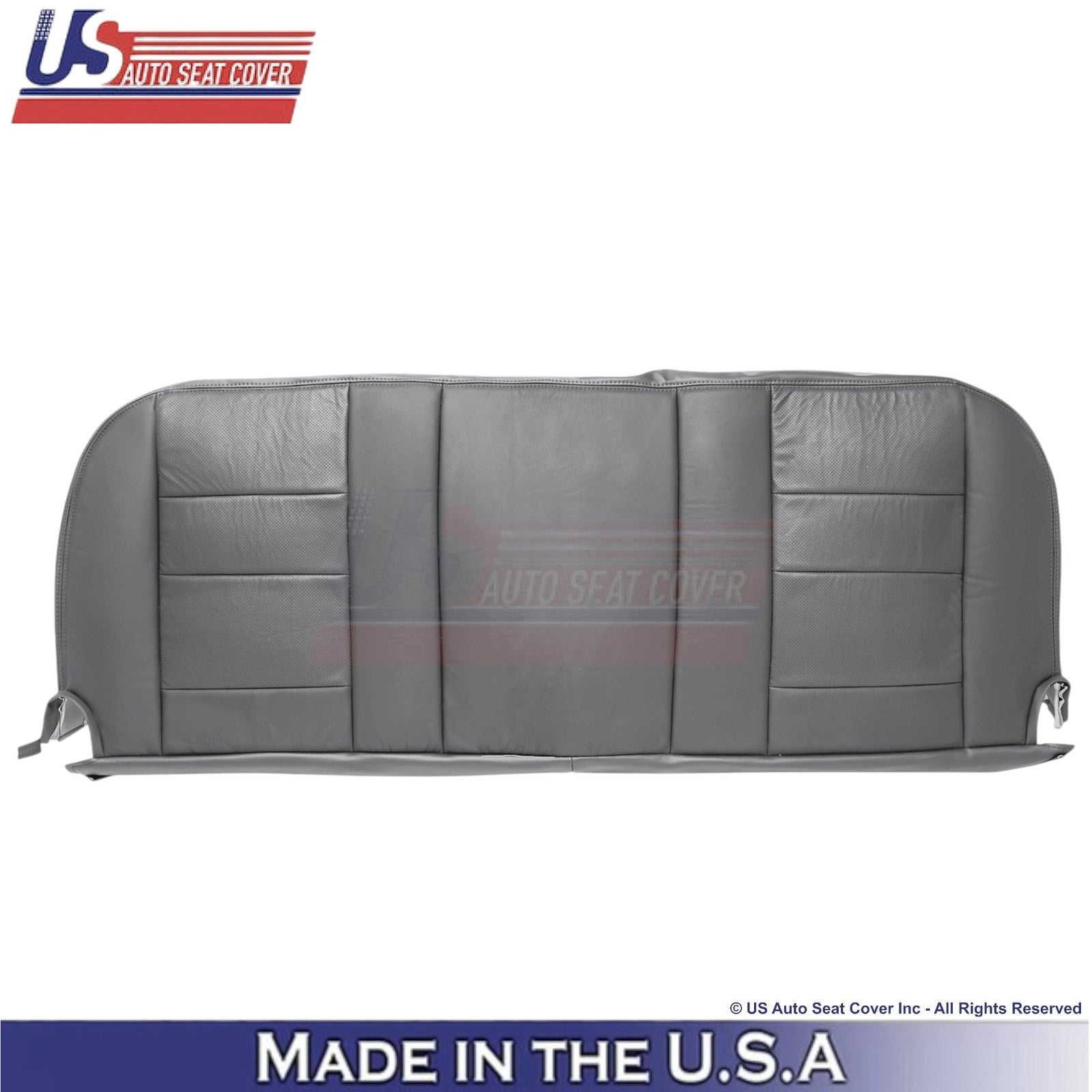 2003-2007 For Ford F250 F350 Lariat Leatherette Perf Rear Bench Seat Covers Gray