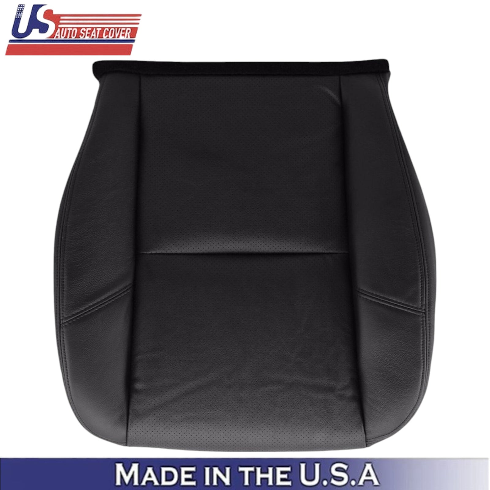 2007-2014 For Cadillac Escalade Genuine Leather Front Seat Covers Ebony (Black)