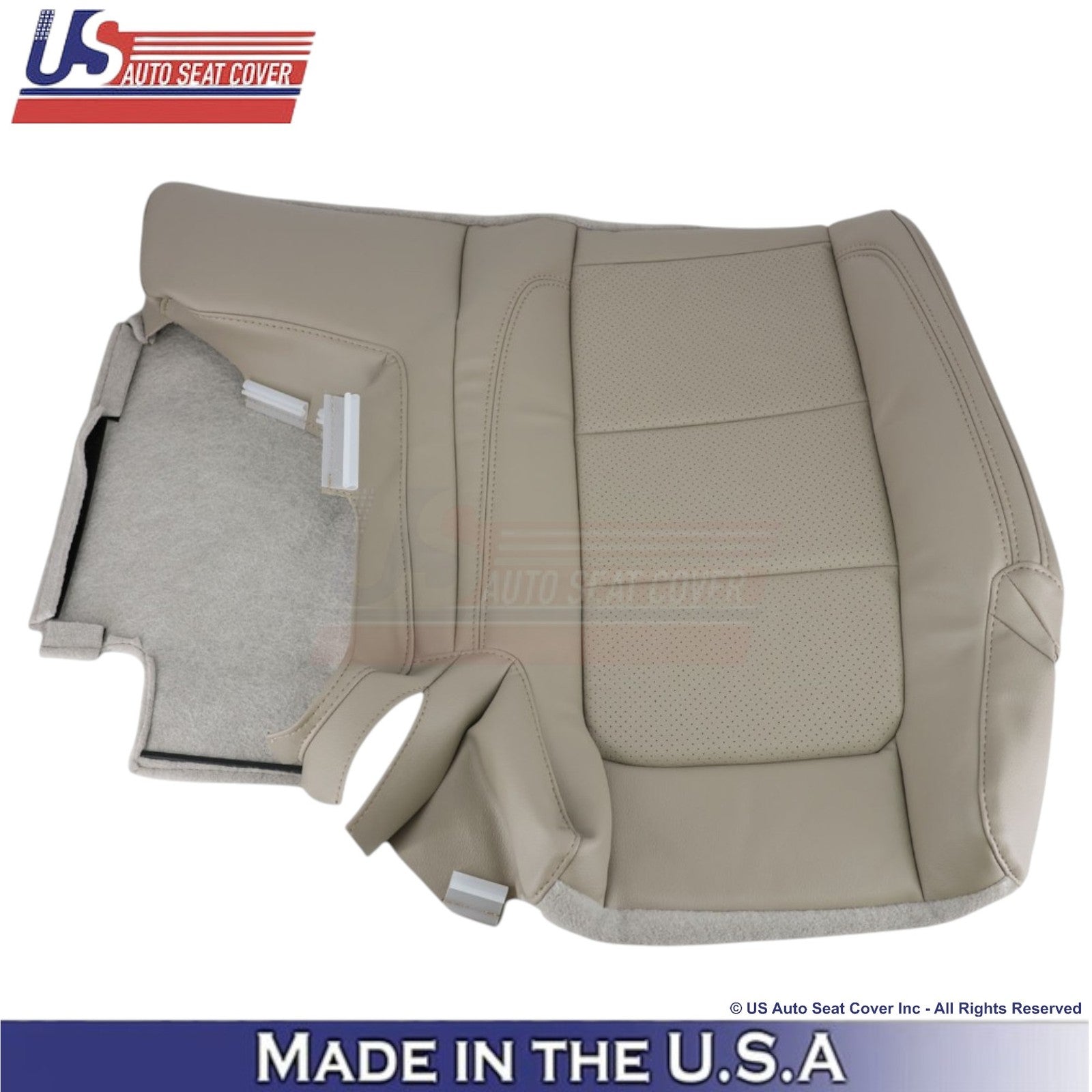 2011-2015 For Ford Explorer 2nd Row Driver Side Leather Seat Covers Light Stone