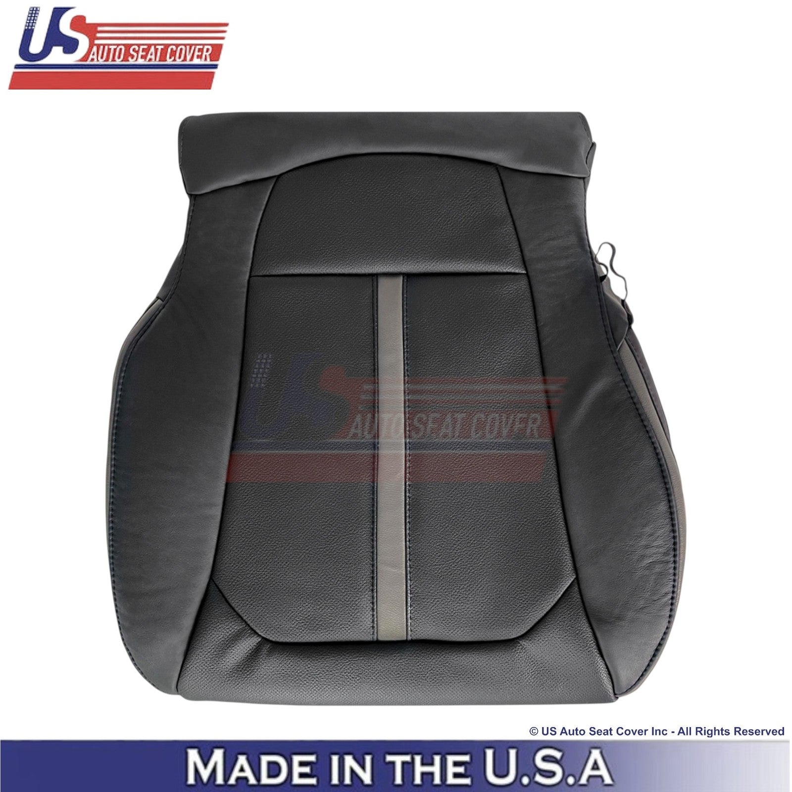 2015-2020 For Ford F150 Platinum Genuine Leather Driver Bottom Seat Covers Black
