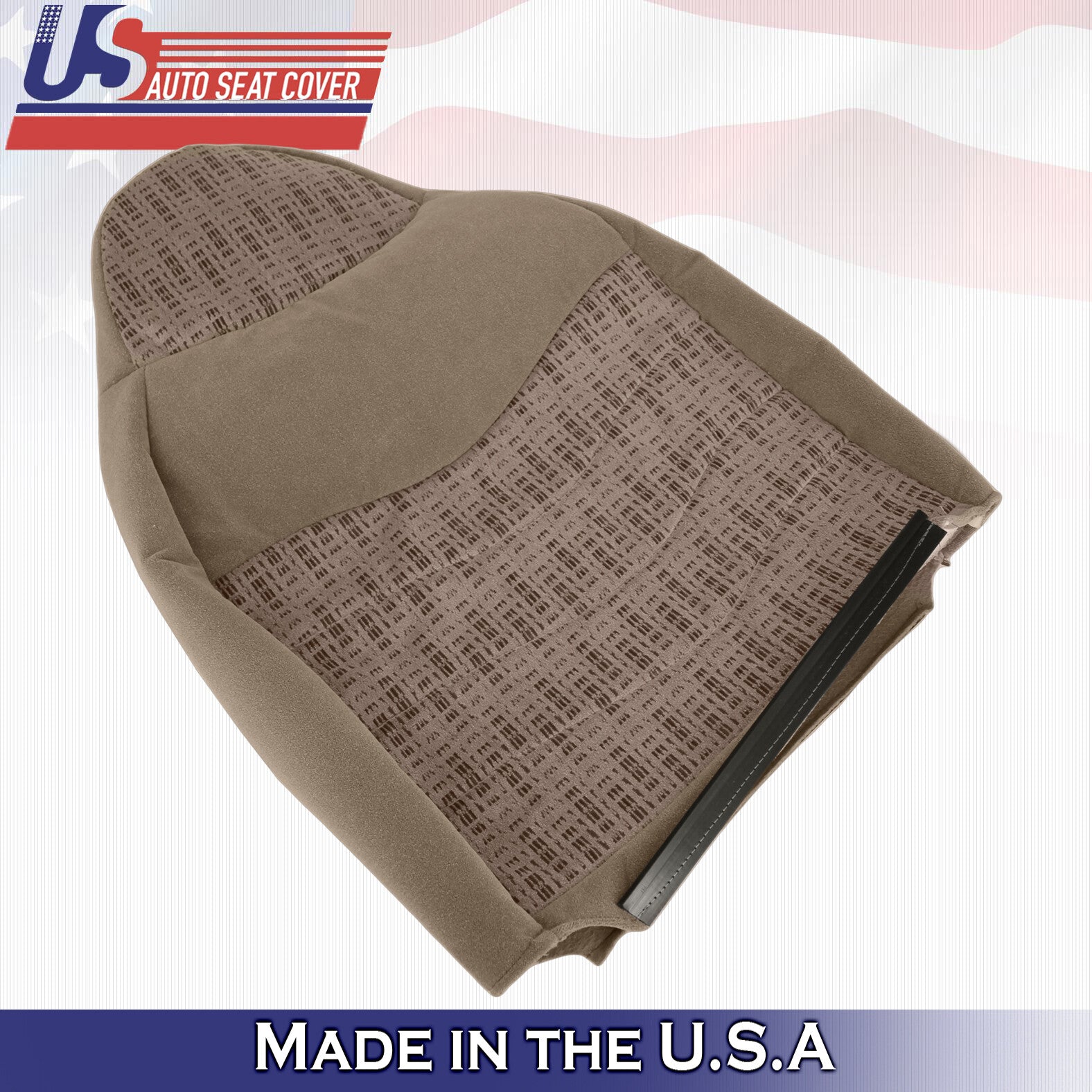 1999 For Ford F450 F550 XLT Driver Side Top & Bottom Cloth Seat Covers Tan