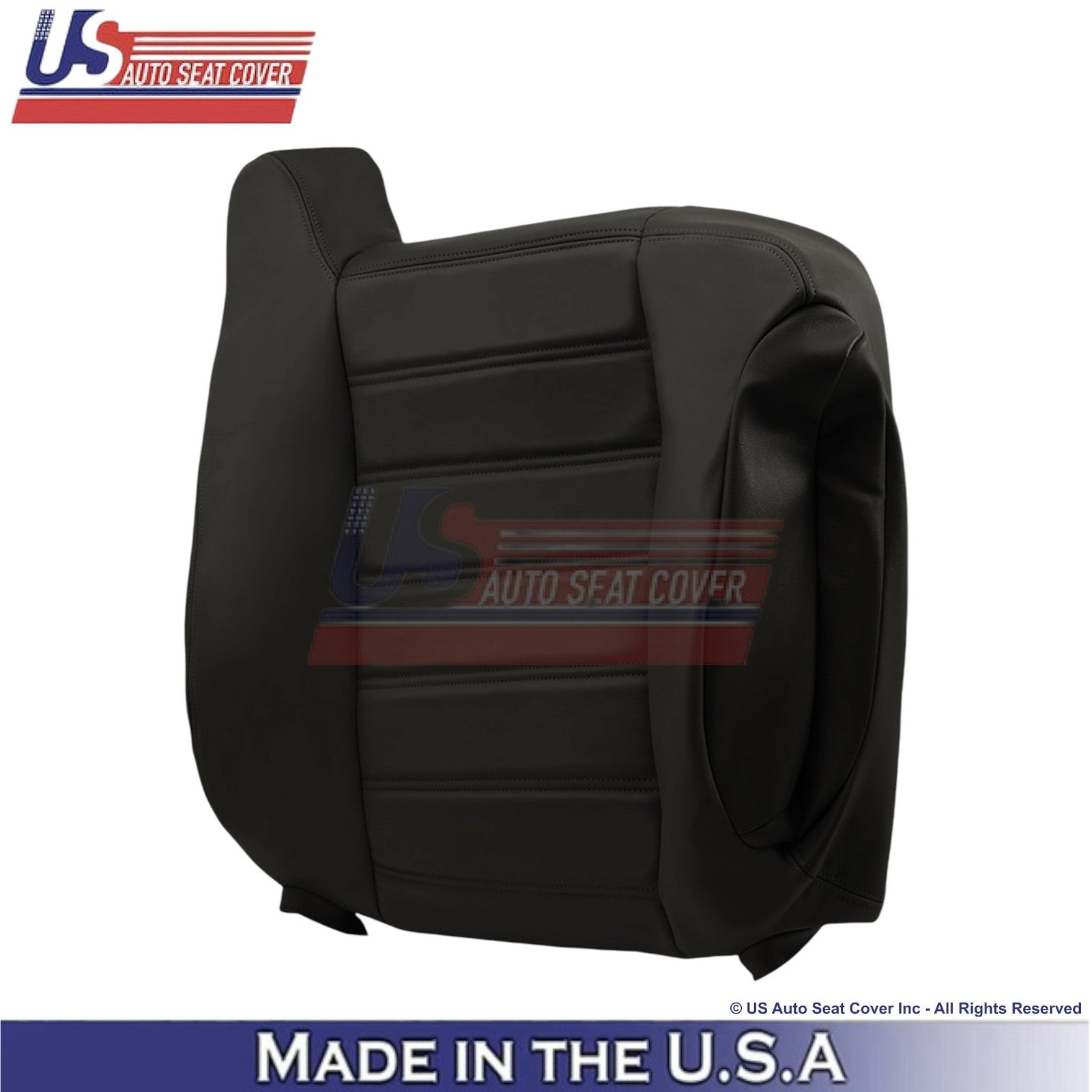 2003-2007 For Hummer H2 Genuine Leather Front Top Replacement Covers Ebony Black
