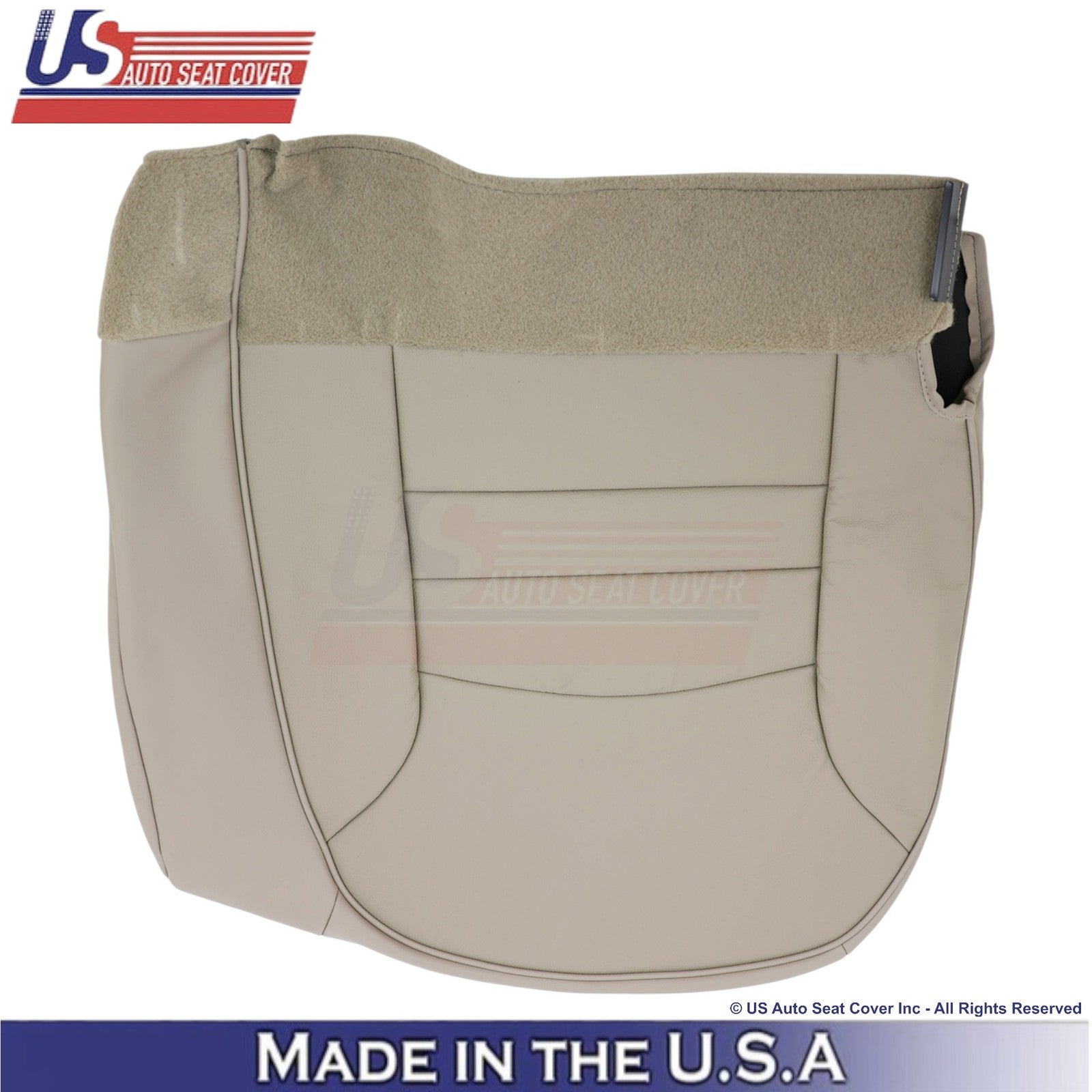 1998-2002 Fits Ford Crown Victoria Genuine Leather Driver Side Seat Covers Tan