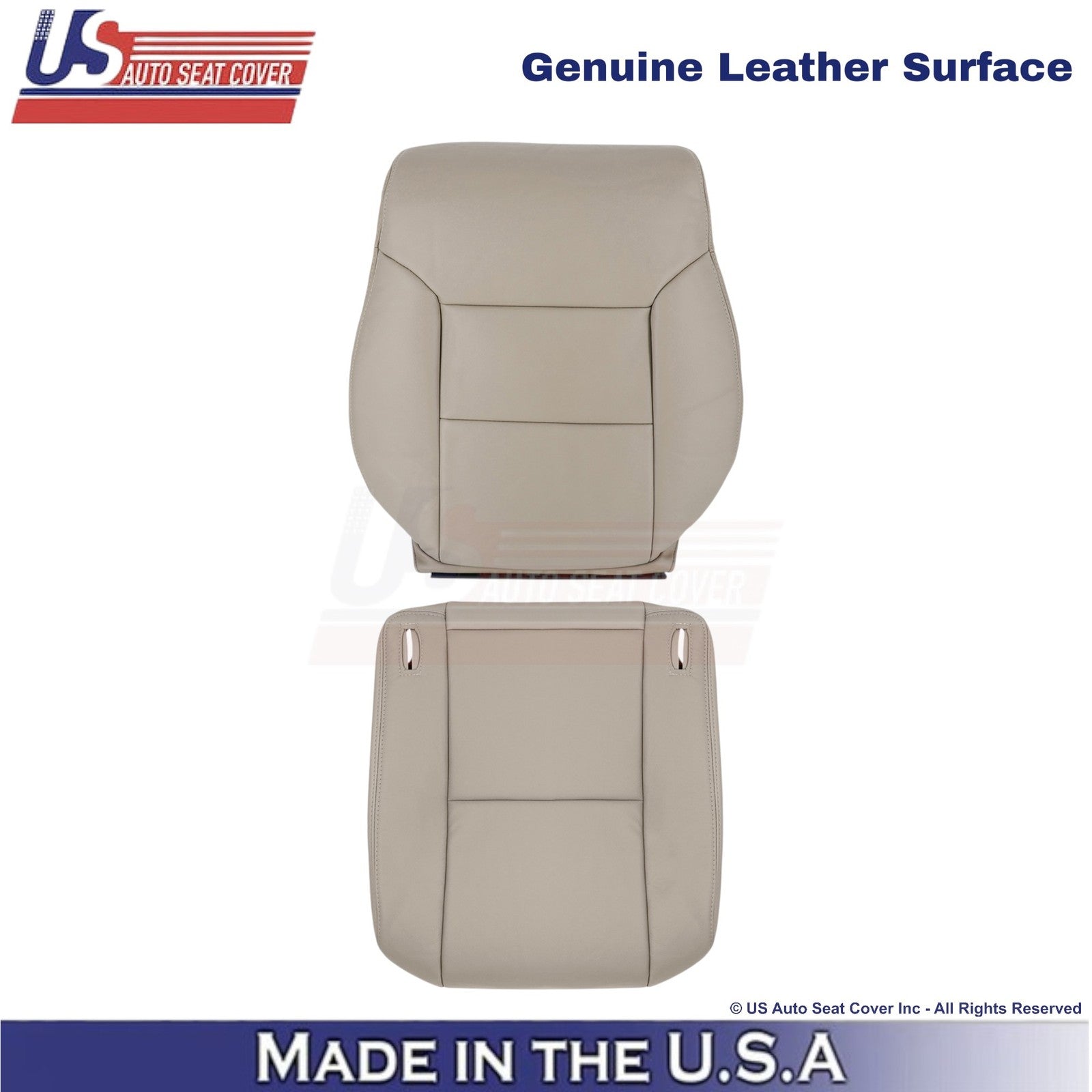 1998-2003 Fits Toyota Sienna Genuine Leather Driver Replacement Covers Light Oak