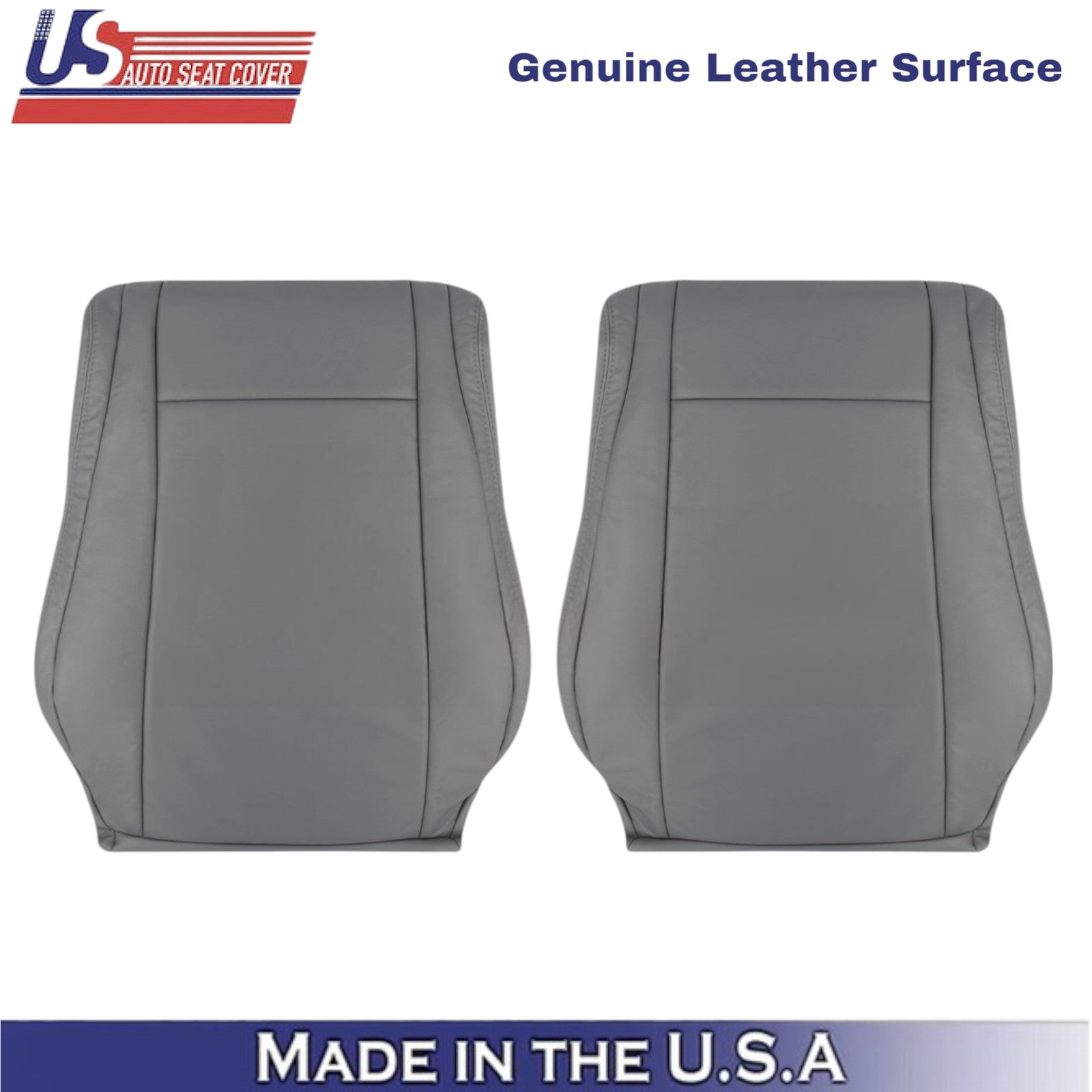2007-2013 For Toyota Tundra Genuine Leather front Front Top Covers Graphite Gray