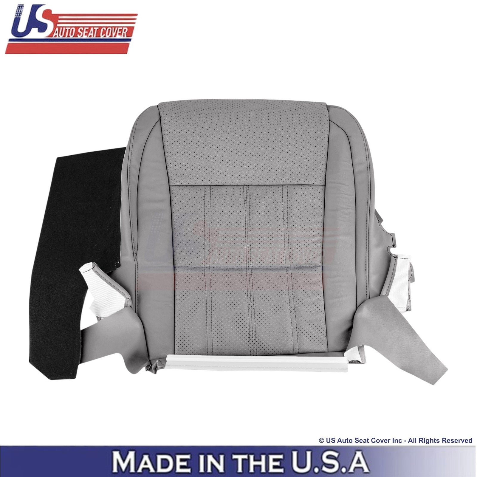 2016-2018 Fits Lexus ES 350 Leatherette Front Bottom Seat Covers Stratus Gray