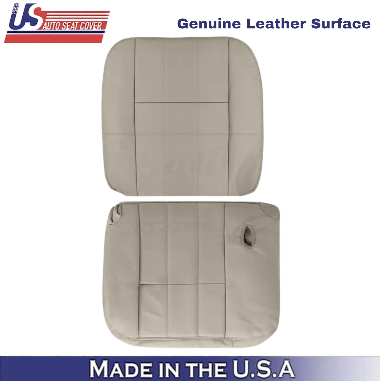 2003-2005 For Mercury Grand Marquis Leather Passenger Side Seat Covers Parchment