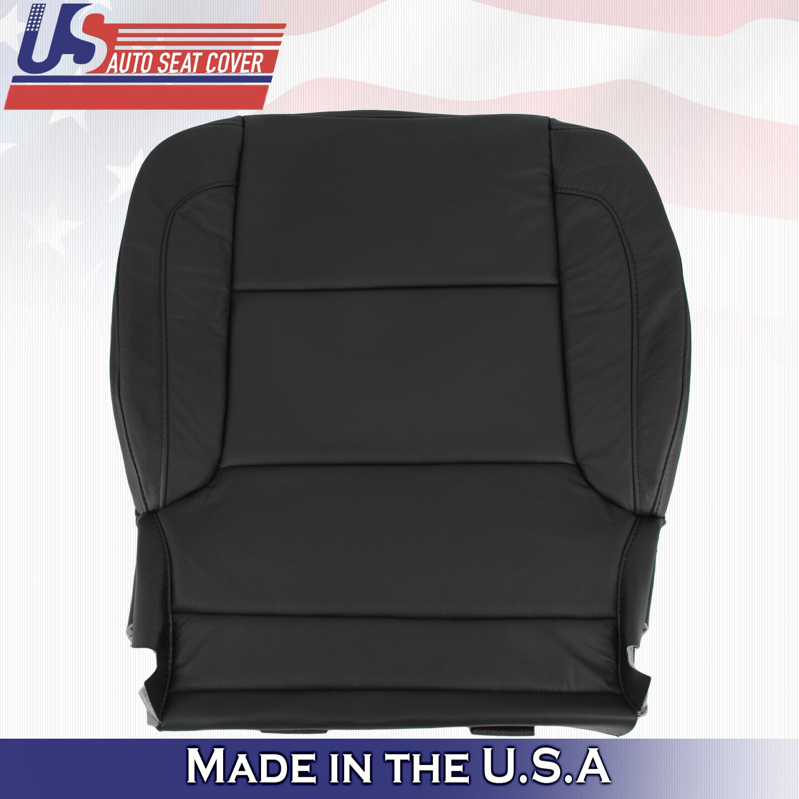 2017 2018 For Chevy Silverado 1500 Driver Side Bottom Leather Seat Cover Black