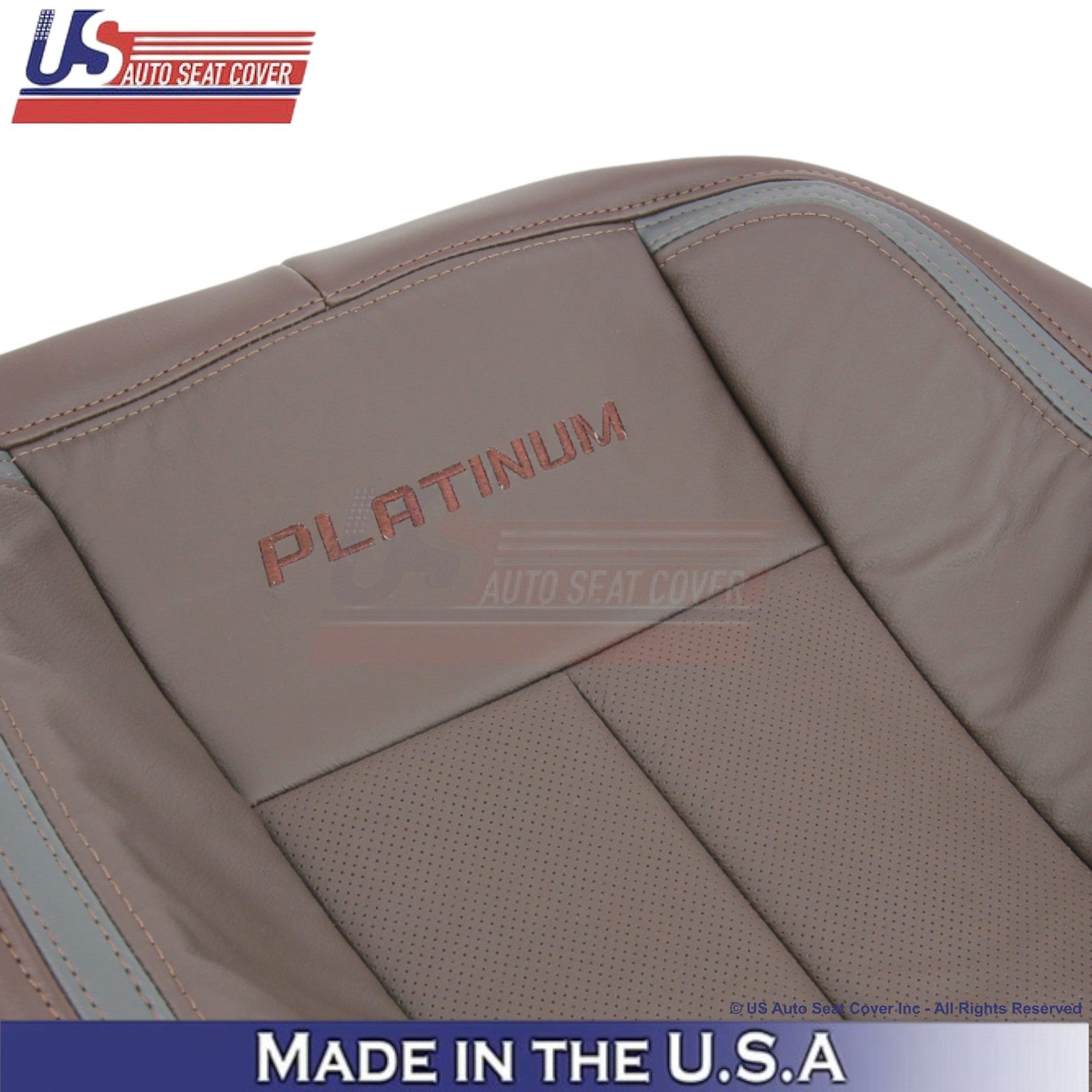 2015-2017 For Ford Expedition Platinum Genuine Leather Passenger Top Cover Brown