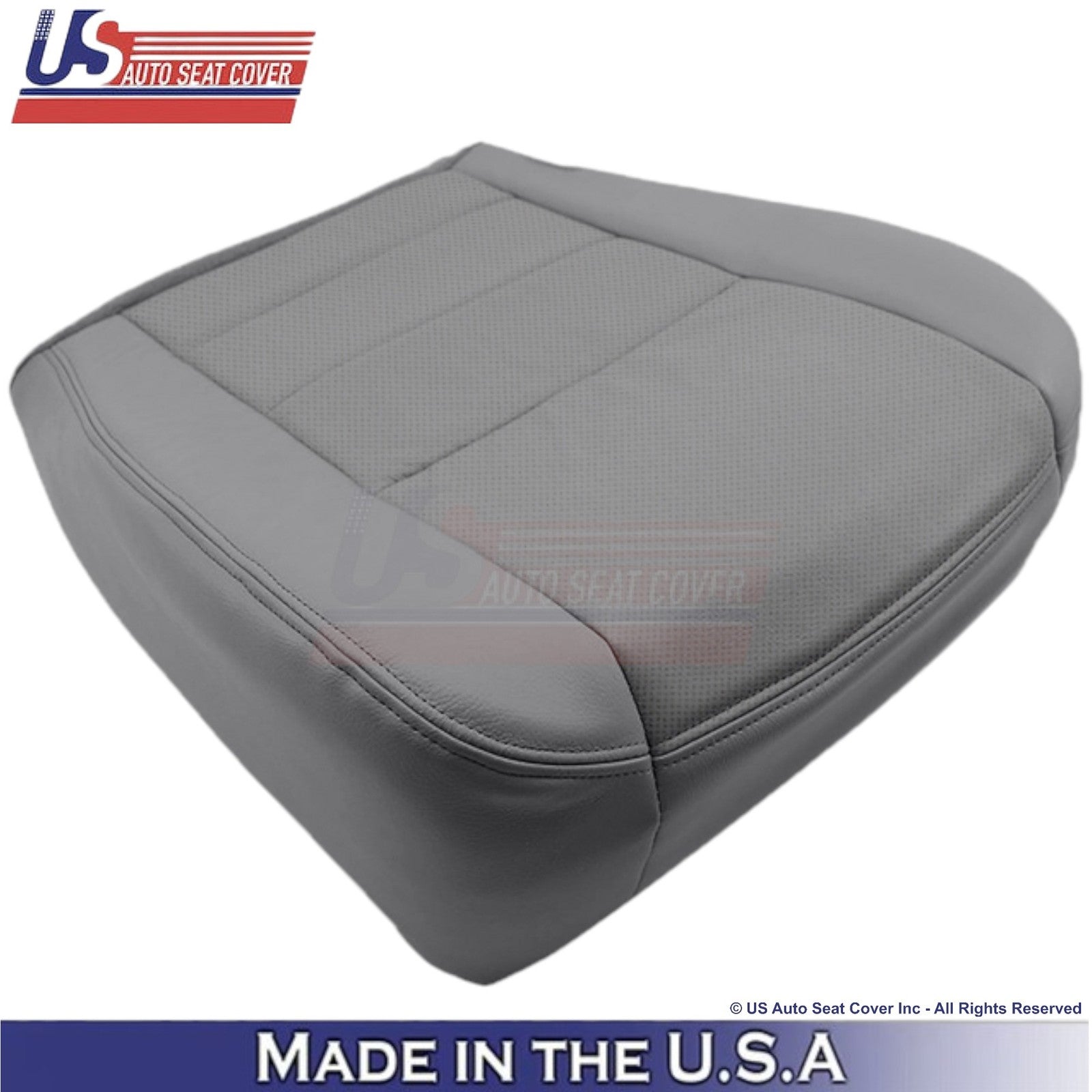 2002-2003 Fits Ford F250 F350 Lariat Leatherette Perf Driver Side Covers Gray