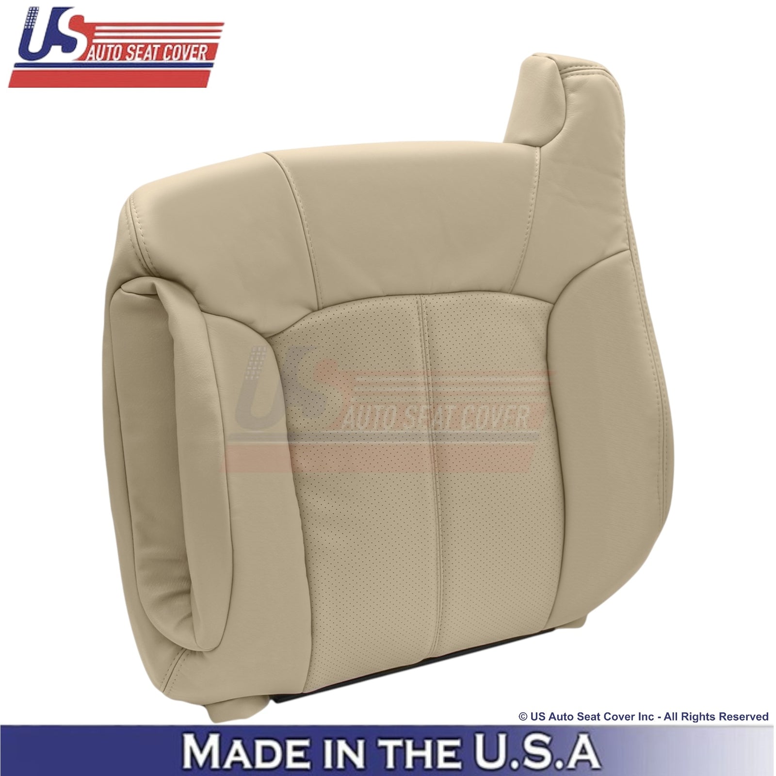 2002 For Cadillac Escalade Leatherette Front Seat Covers Shale Light Neutral Tan