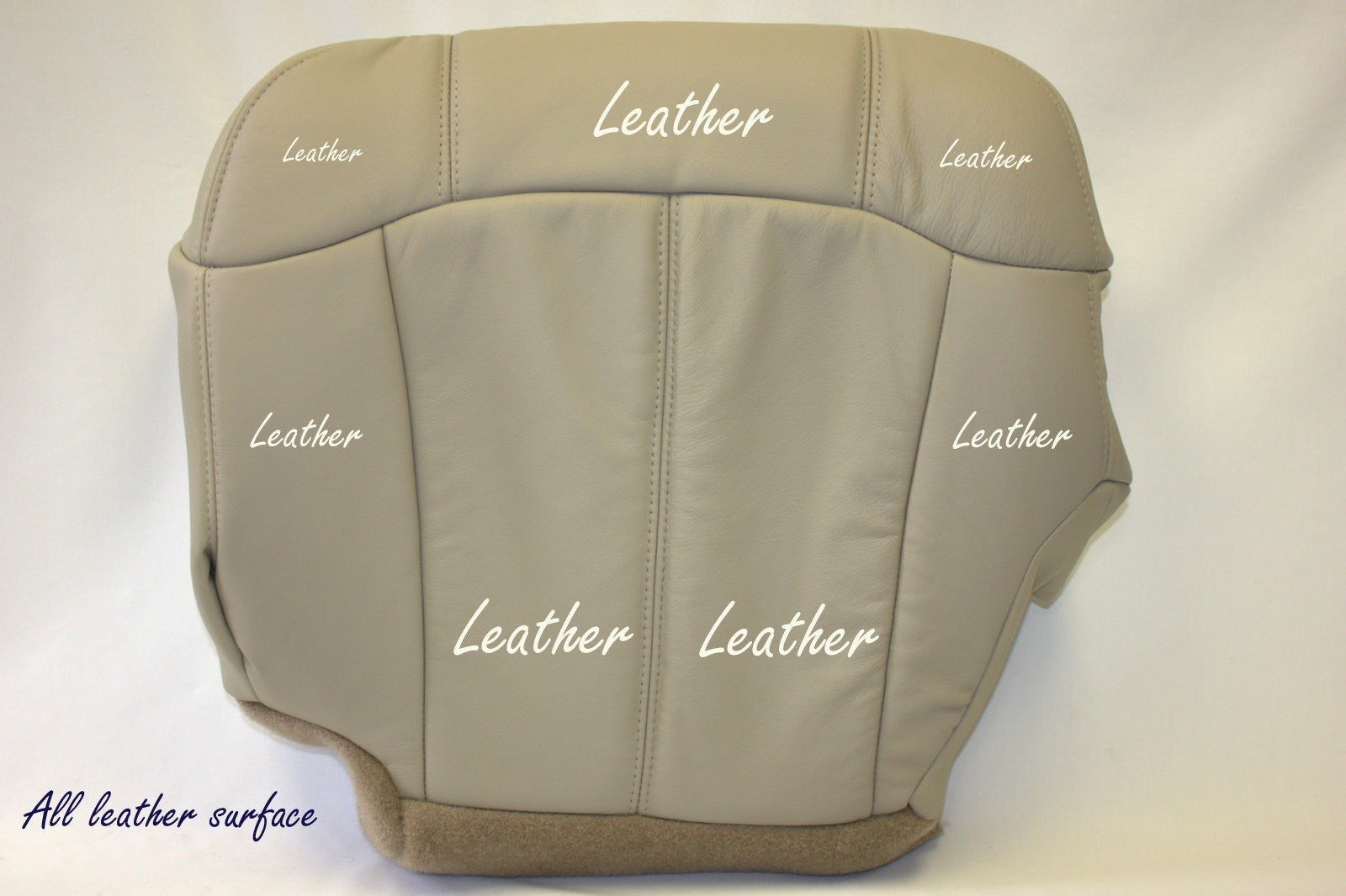 2001 2002 Chevy Tahoe Suburban Driver & Passenger Bottom Leather Seat Covers Tan