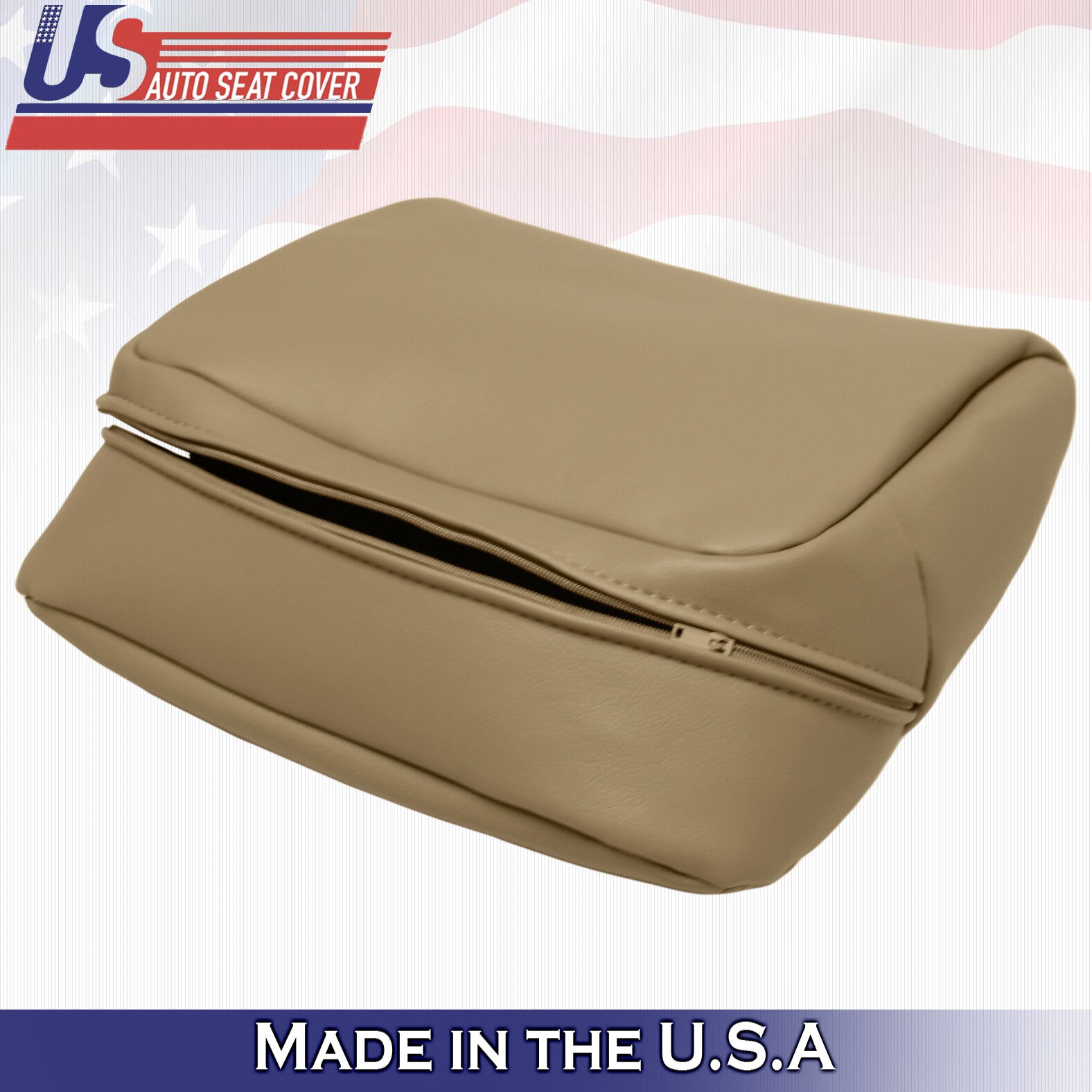 2001 Fits Ford F450 F550 Lariat Rear Bench TOP  Leather Cover Tan + Rear Armrest