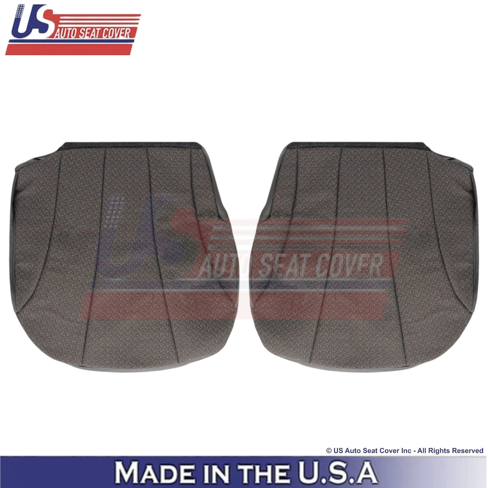 1999-2002 For Chevy Silverado 1500 2500 Cloth Front Bottom Seat Covers Dark Gray