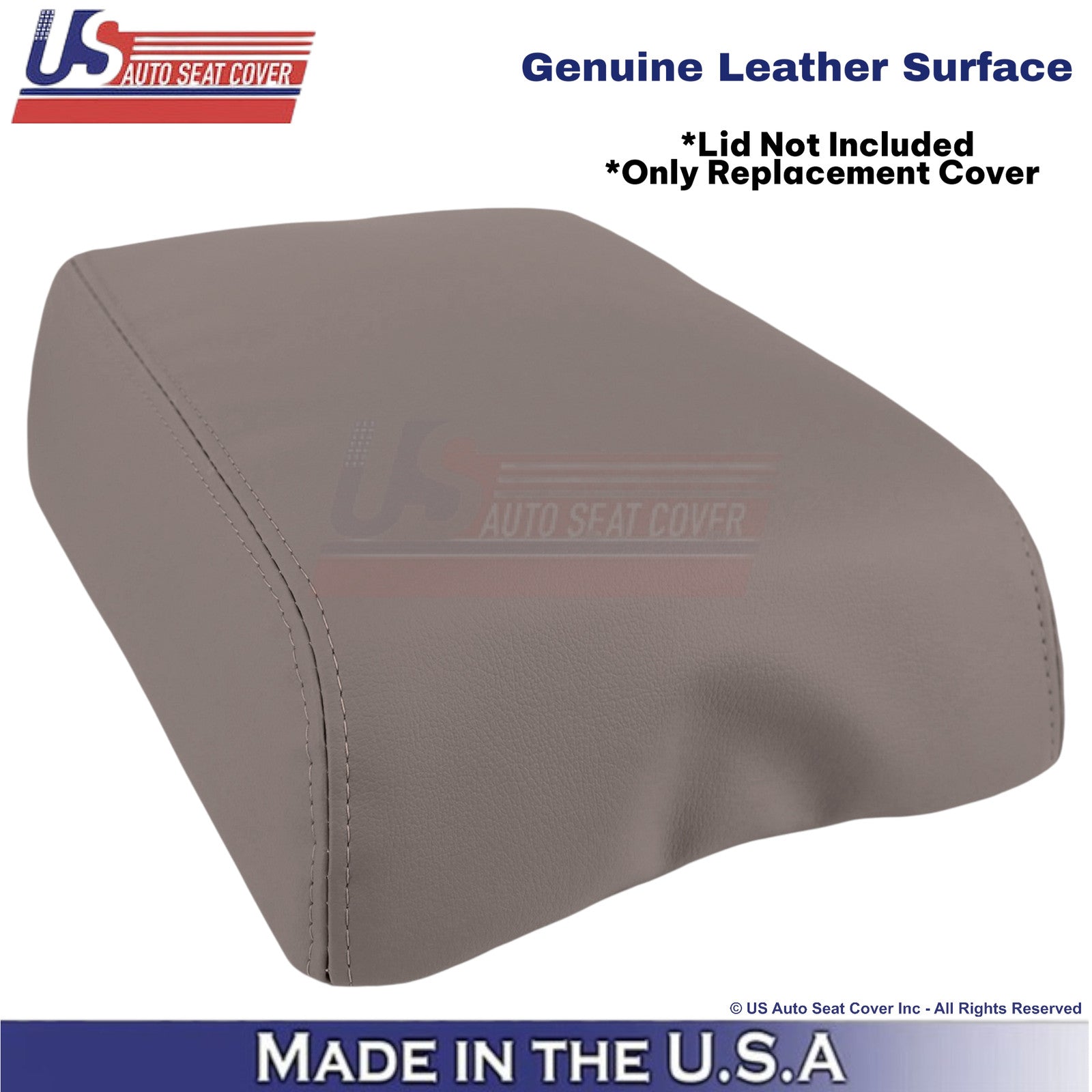 2004-2008 Fits Ford F-150 Genuine Leather Center Console Cover Medium Stone