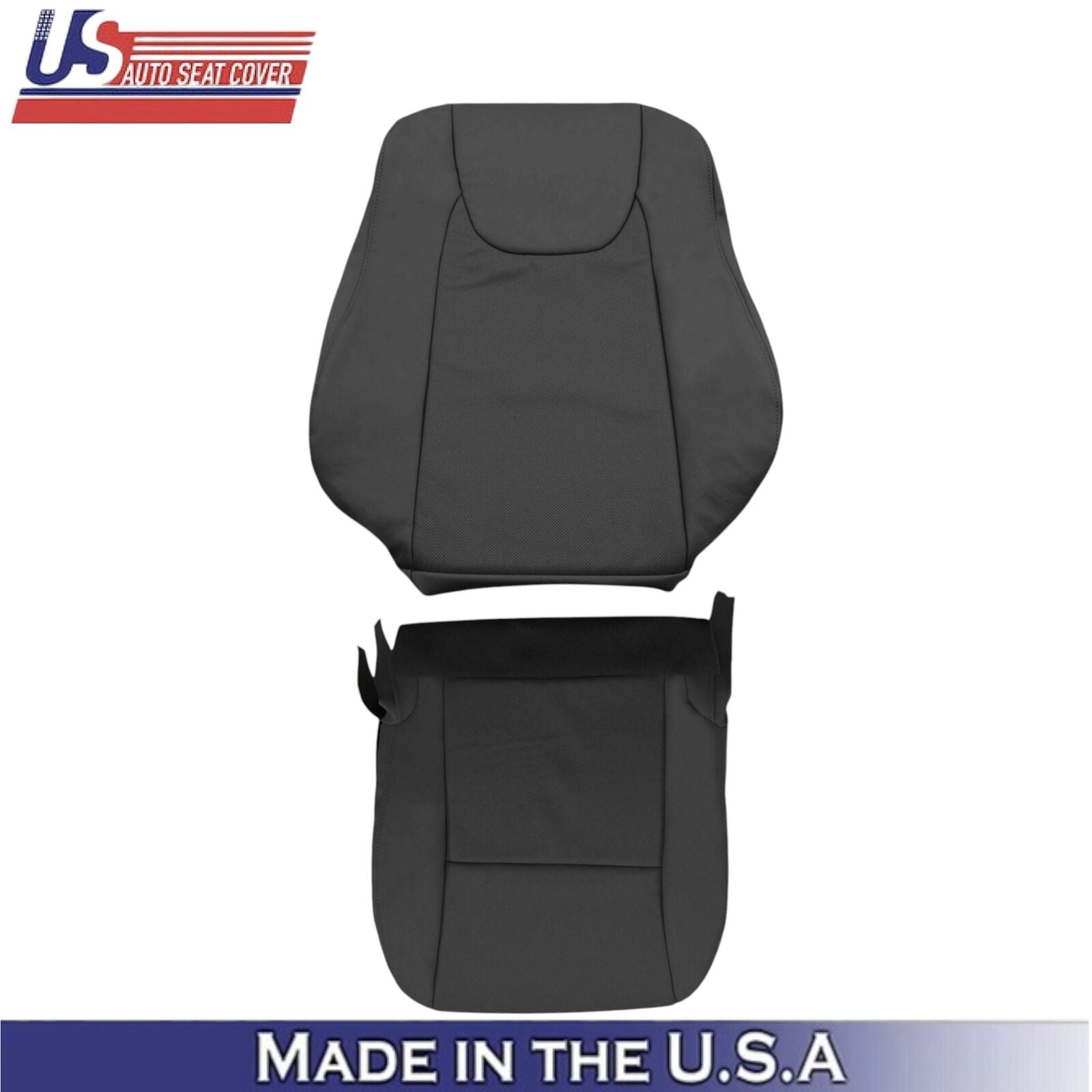 2010-2015 For Lexus RX350 RX450H Leatherette Driver Top/Bottom Seat Covers Black