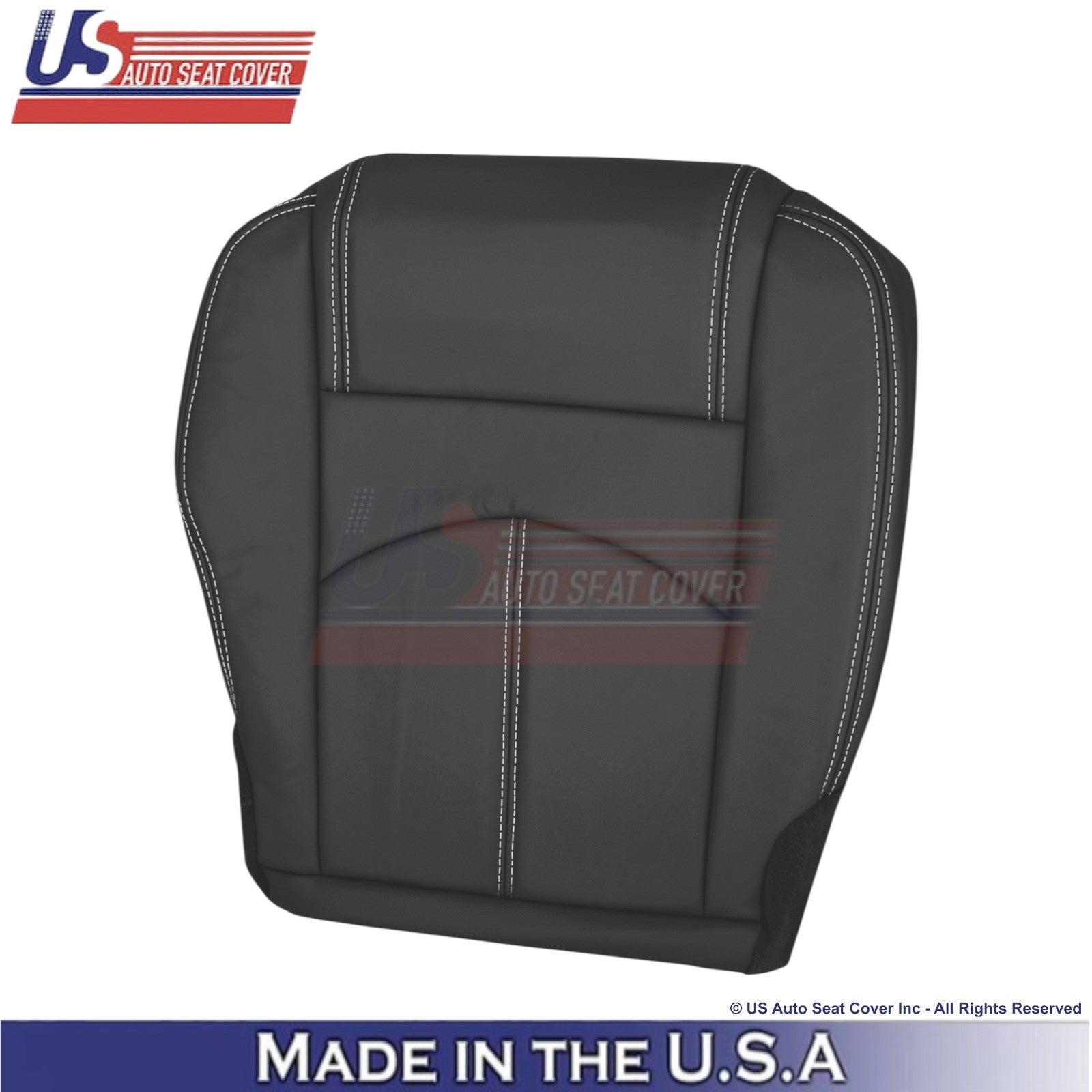 2013-2017 Fits Chevy Traverse Genuine Leather Front Bottom Seat Covers Ebony