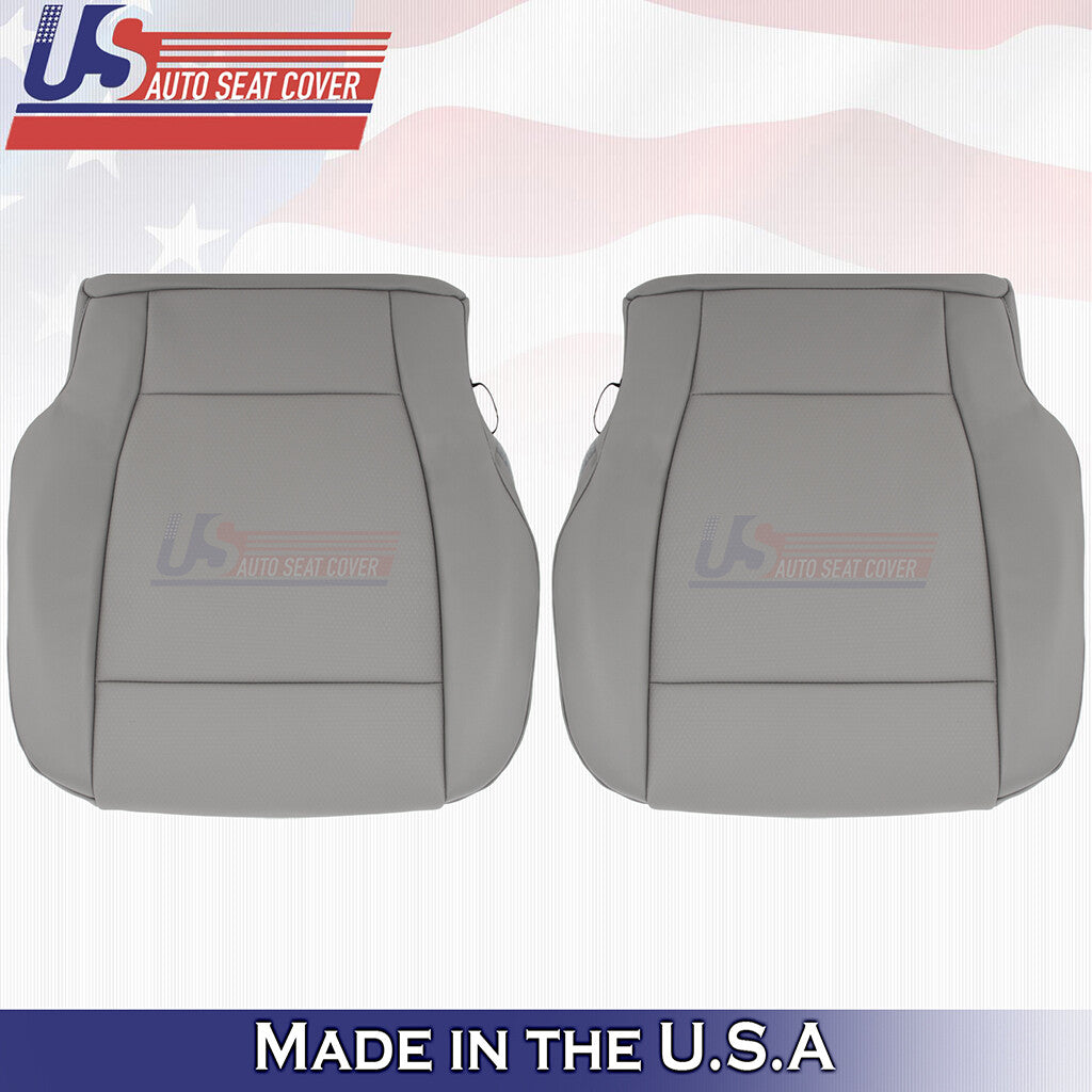 2017-2021 For Ford F250 WT Leatherette Front Replacement Seat Covers Gray