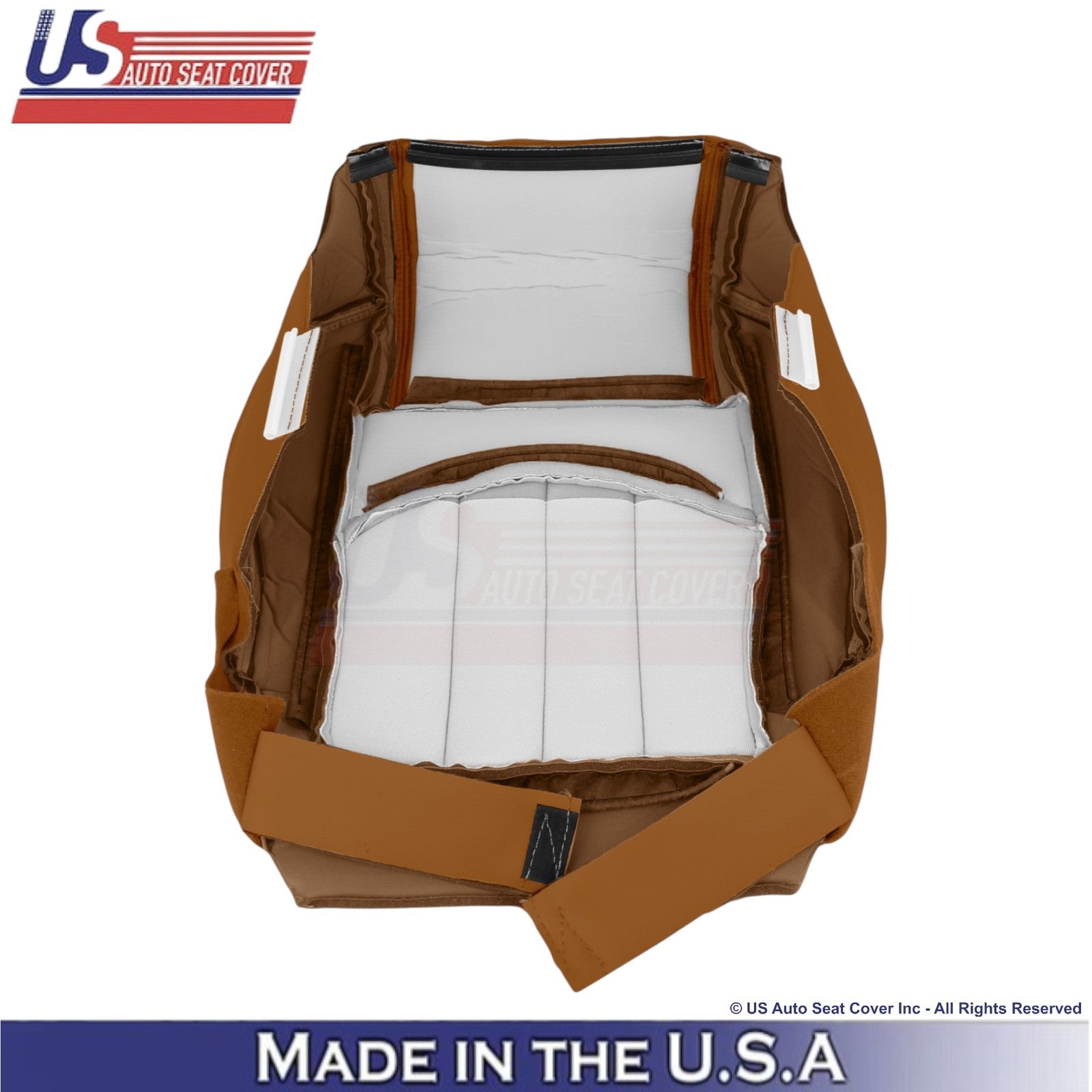 2013-2014 Fits Chevy Traverse Genuine Leather Perf. Front Seat Covers Mojave