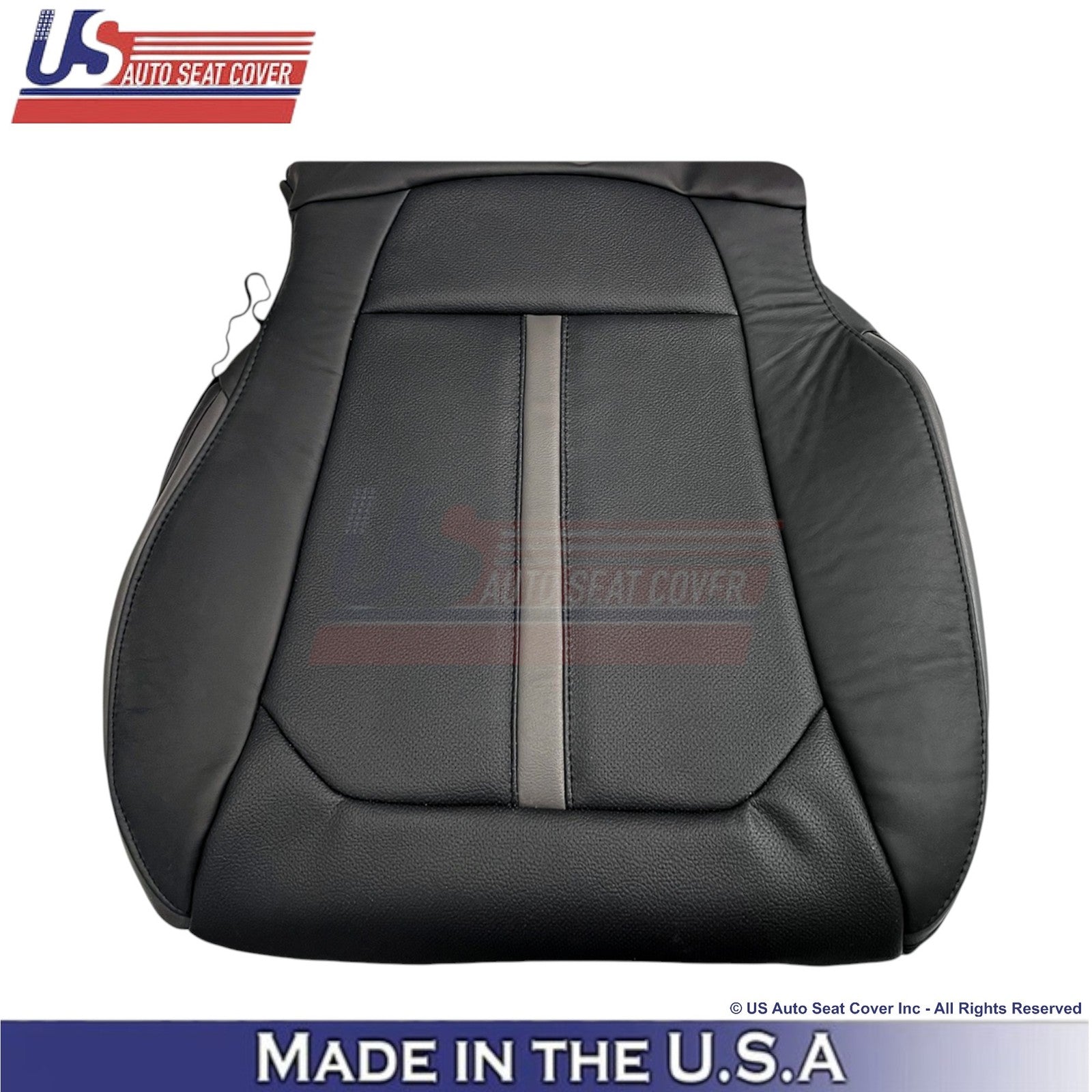 2015-2020 Fits Ford F150 Platinum Genuine Leather Front Bottom Seat Covers Black