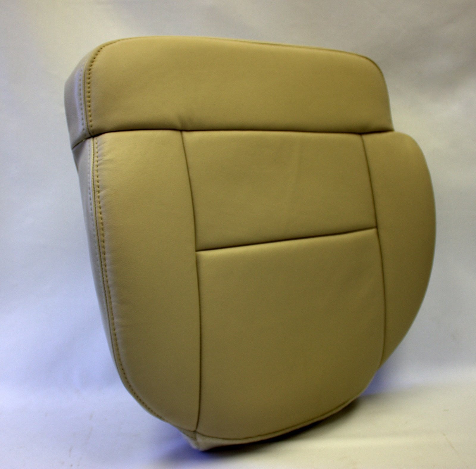 "2005-08" 2007 Ford F150 Driver Side Bottom Leather Seat Cover Medium Pebble Tan