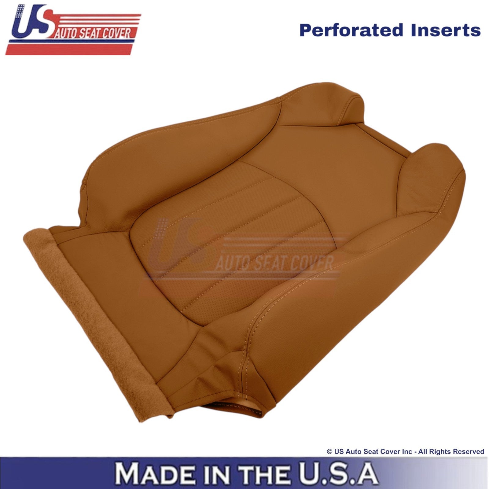 2013-2014 Fits Chevy Traverse Leather Perforated Front Replacement Covers Mojave