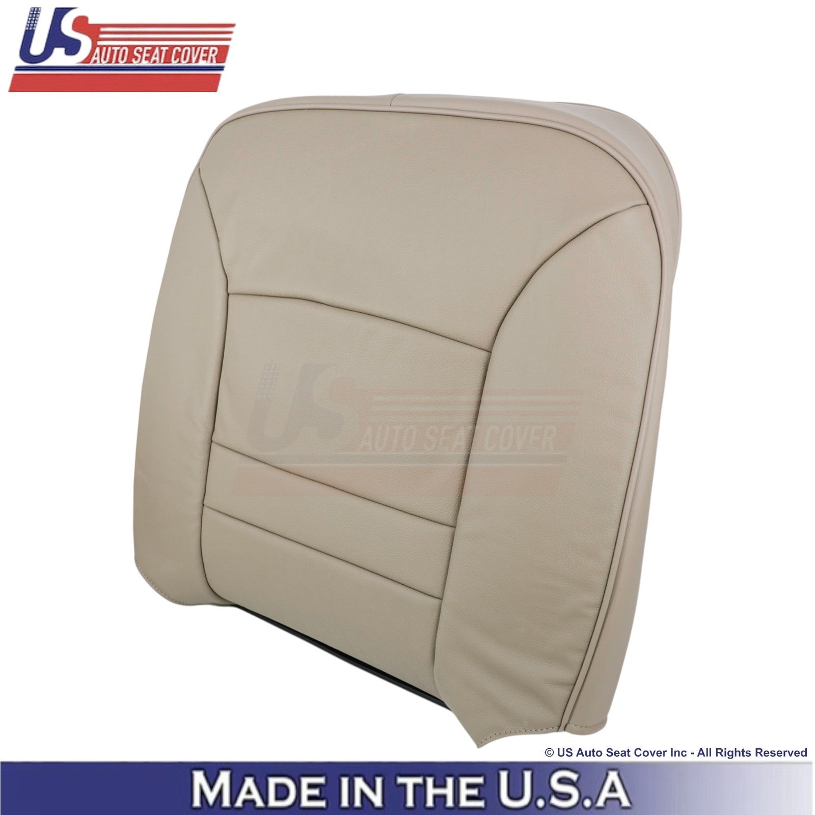 1998-2002 Fits Ford Crown Victoria Genuine Leather Front Top Seat Covers Tan