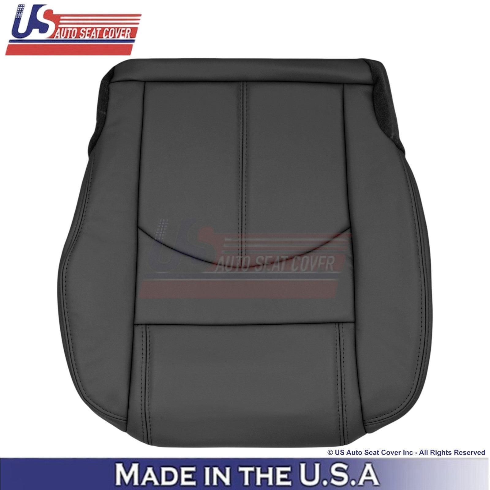2013-2016 Fits GMC Acadia Leatherette Driver Side Replacement Seat Covers Ebony