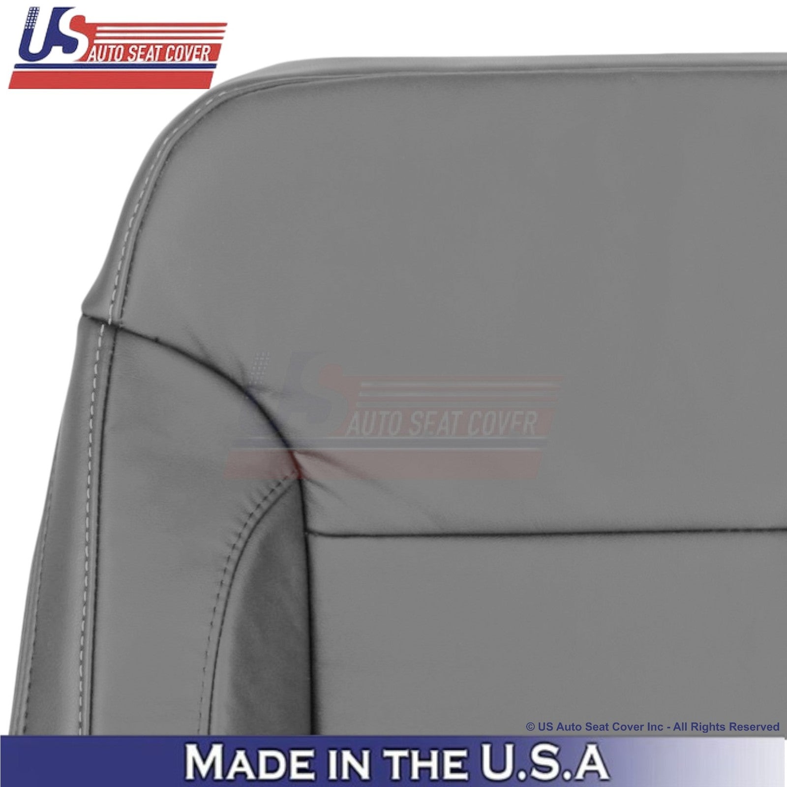 2014-2019 For Chevy Silverado 1500 LT Leatherette Passenger Top Seat Cover Gray