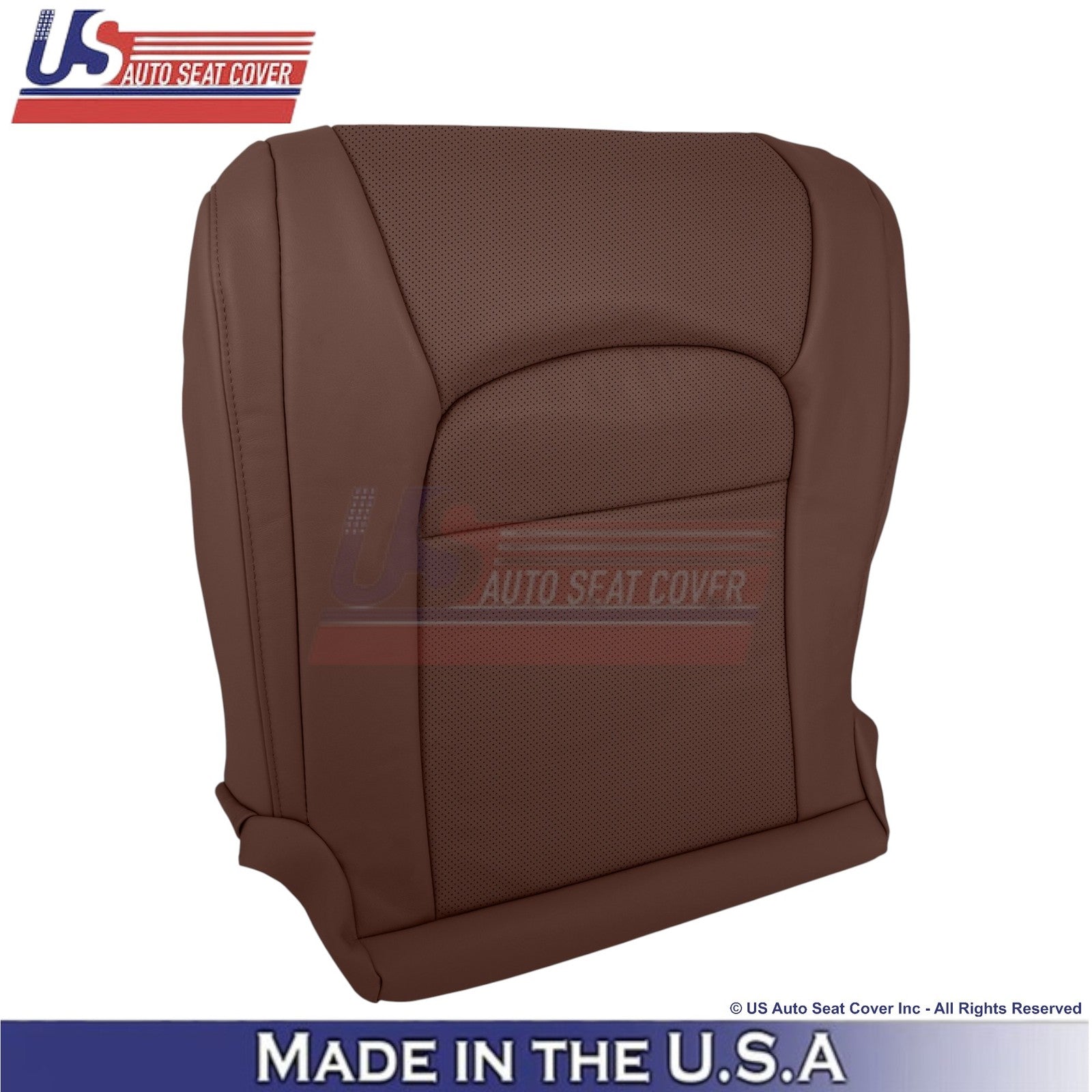 2008-2021 For Toyota Land Cruiser Genuine Leather Perf Front Bottom Covers Brown