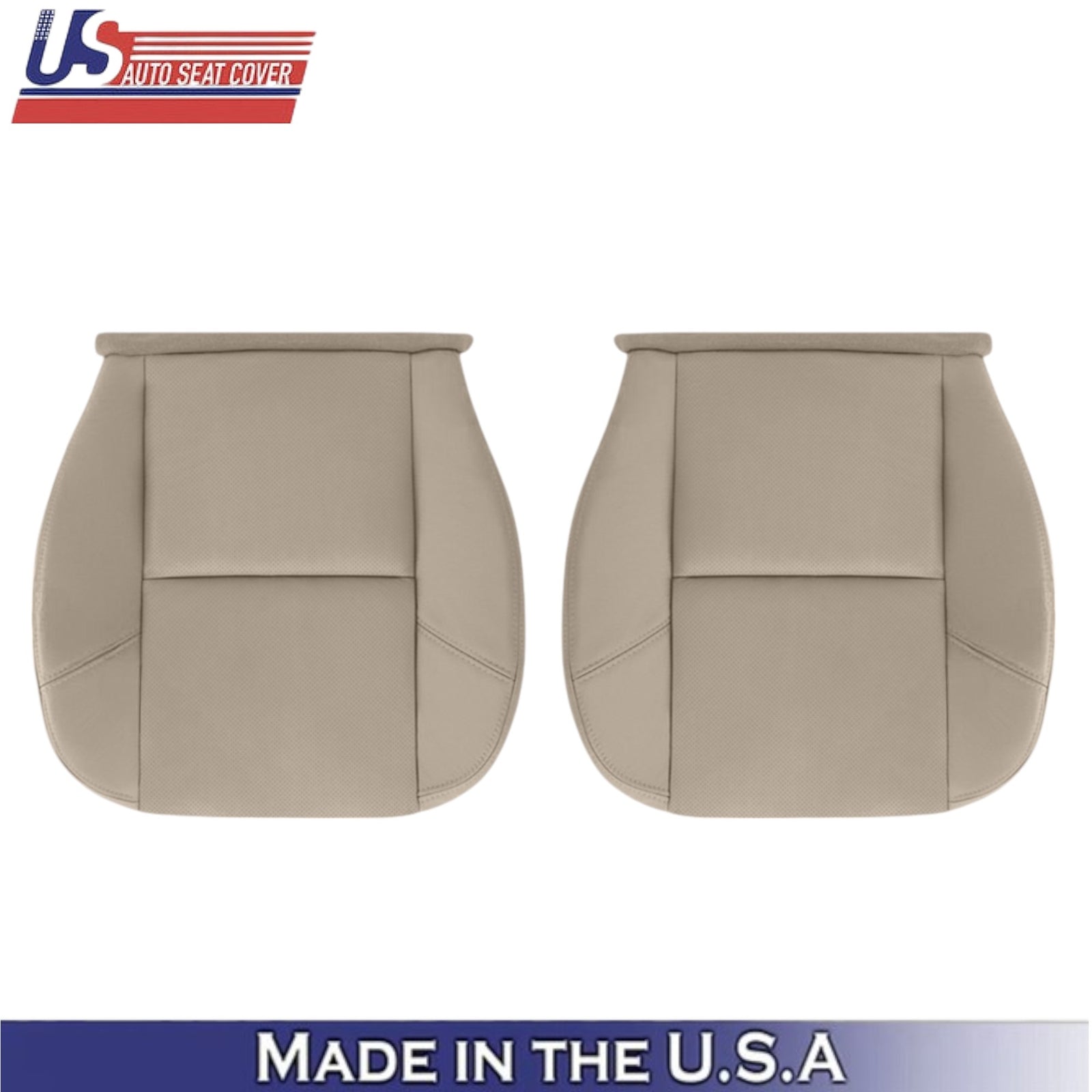 2012-2014 For Chevy Silverado 1500 LTZ Genuine Leather Bottom Seat Covers Tan