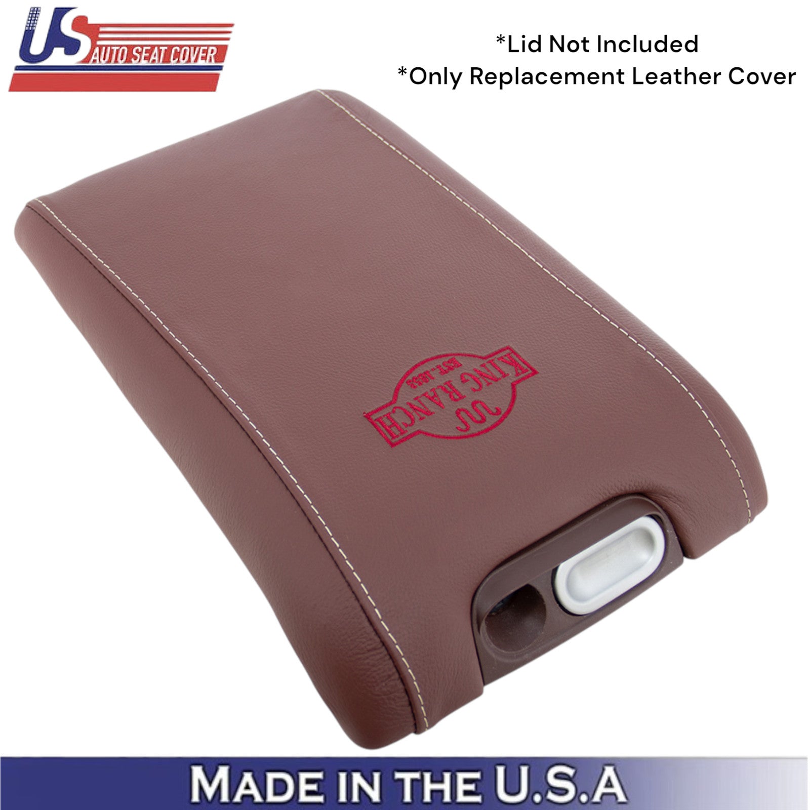 2009-2012 Ford F-150 King Ranch Leather Center Console Lid Cover Chaparral Brown