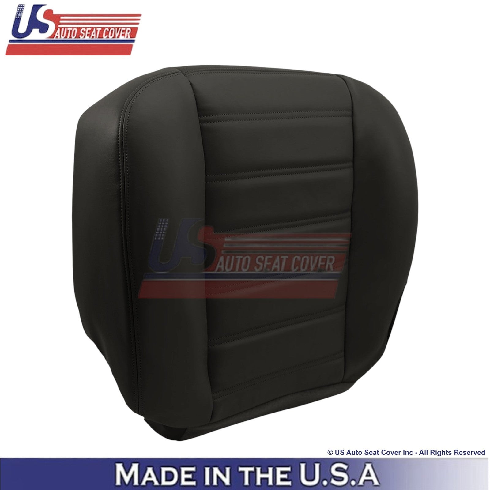 2003-2007 For Hummer H2 Leatherette Passenger Bottom Seat Cover Ebony Black