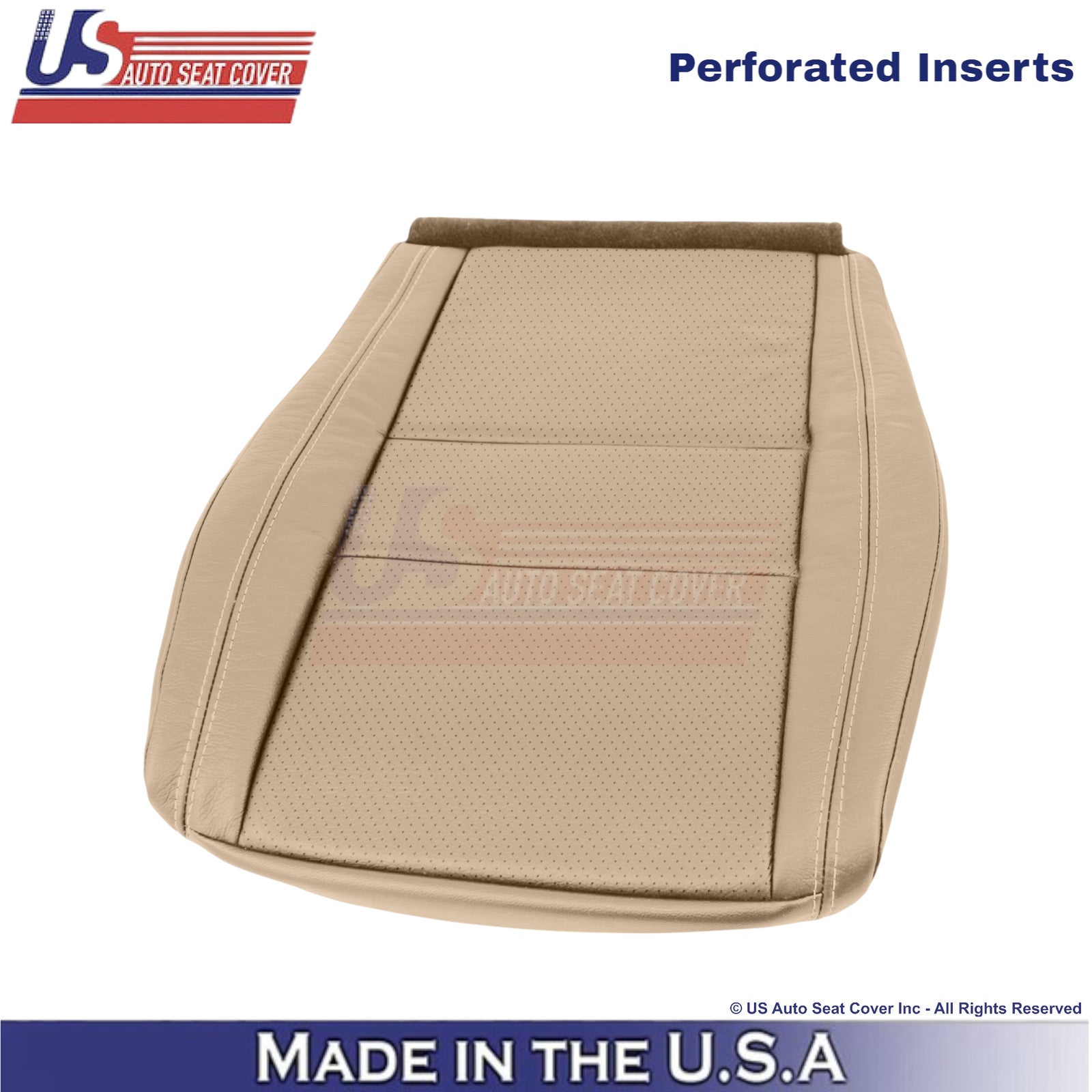 2011-2017 For Dodge Durango Genuine Leather Bottom Replacement Seat Covers Tan